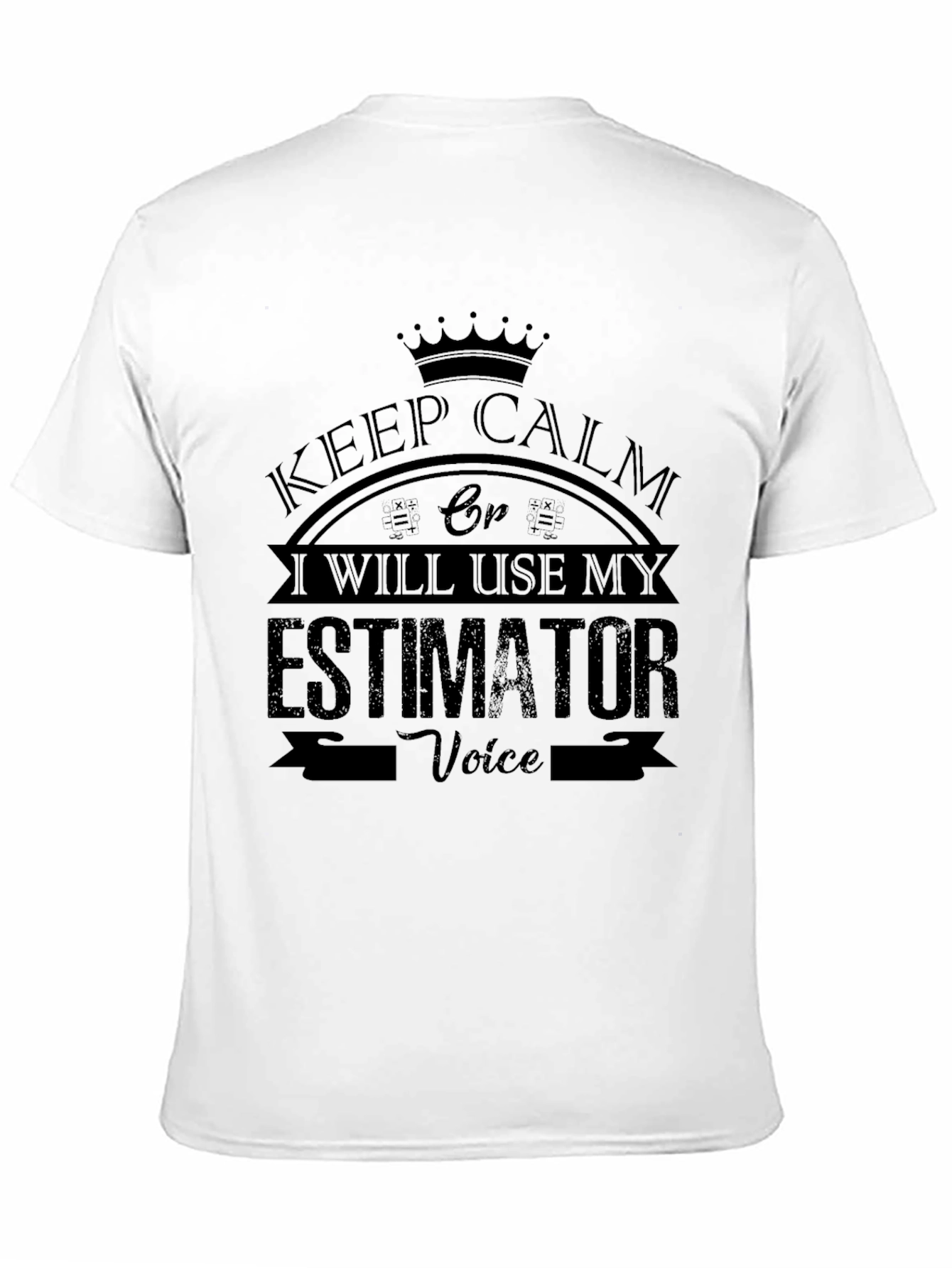 Keep Calm Estimator Voice Black T-Shirt