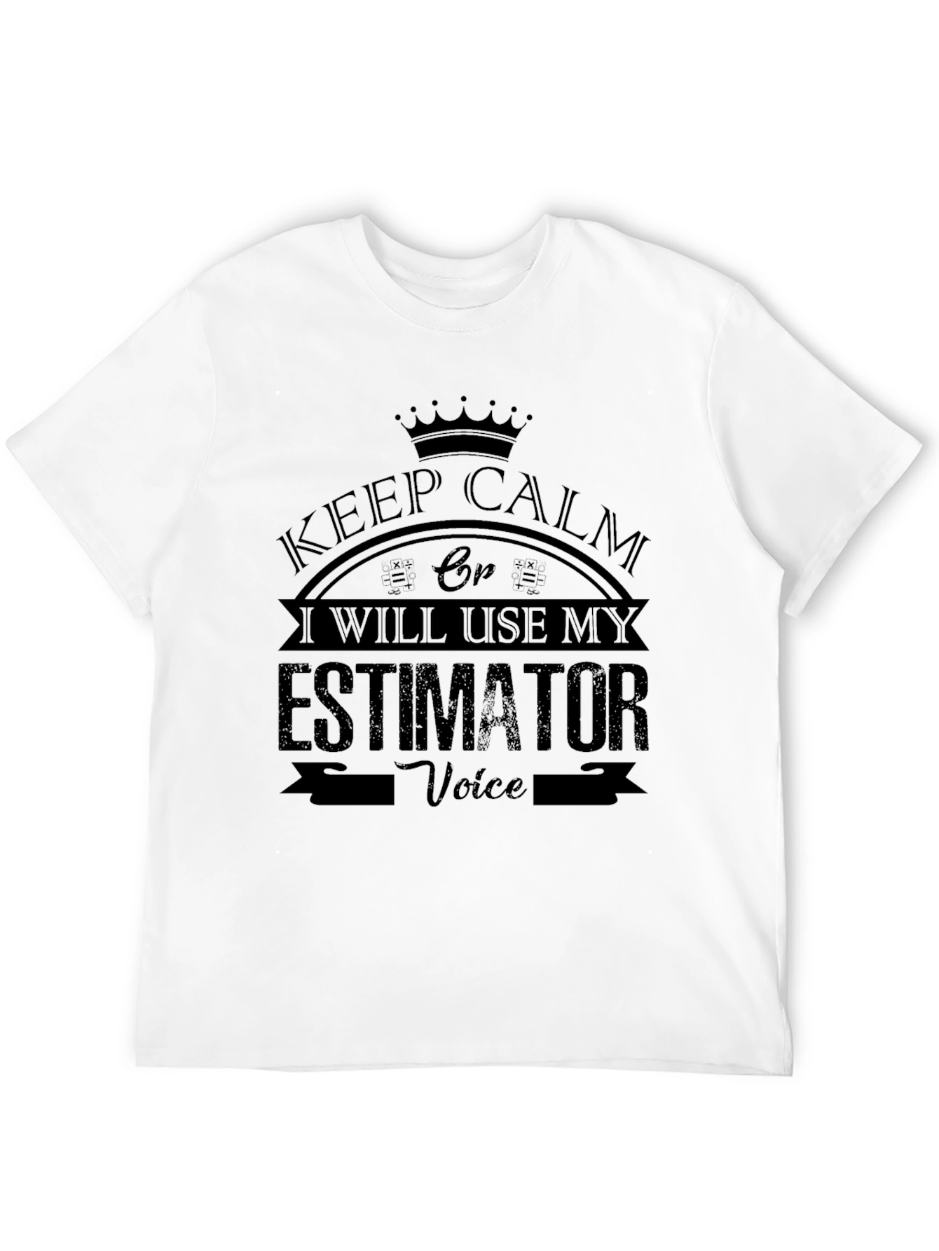 Keep Calm Estimator Voice Black T-Shirt