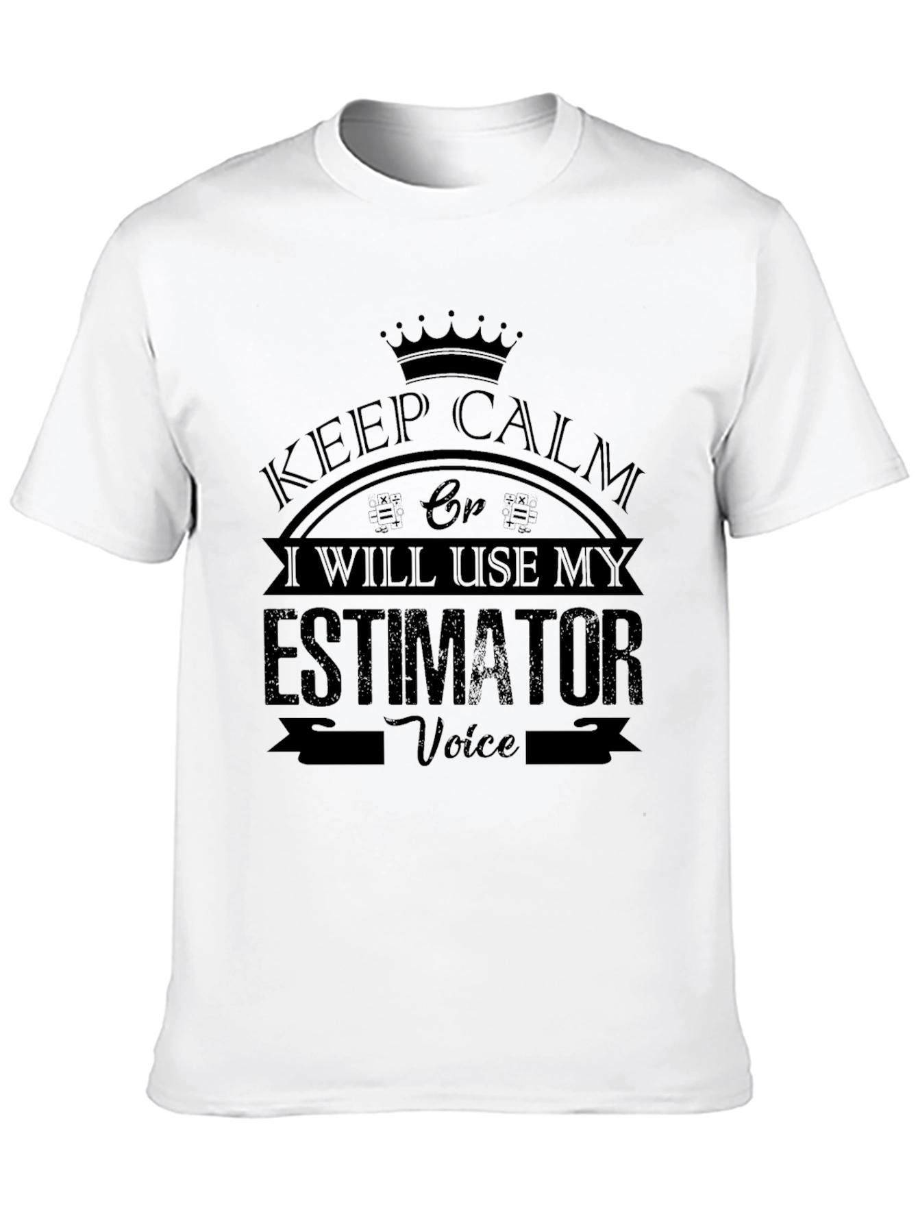 Keep Calm Estimator Voice Black T-Shirt