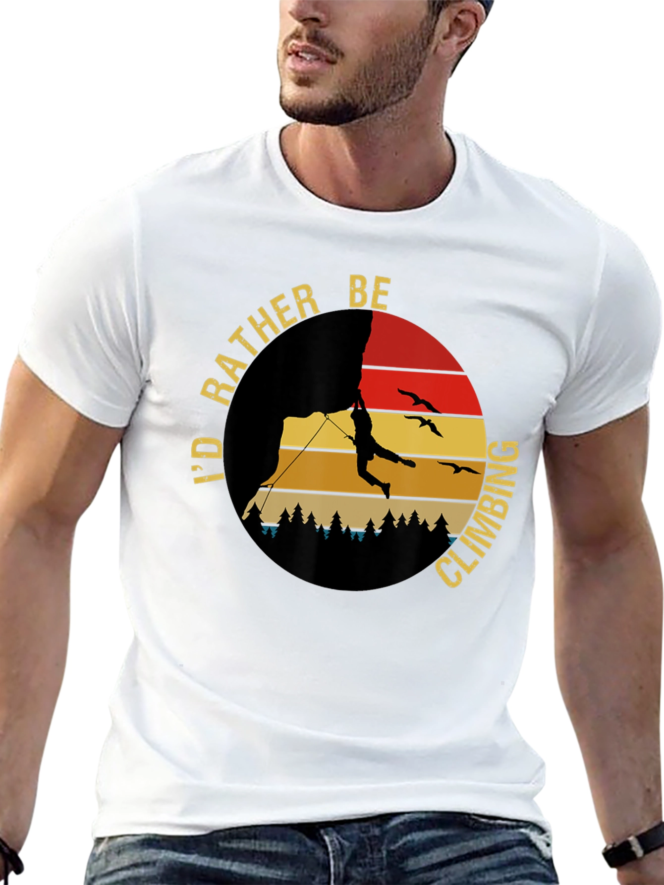 Climbing T-Shirt - Id Rather Be Climbing Graphic Tee
