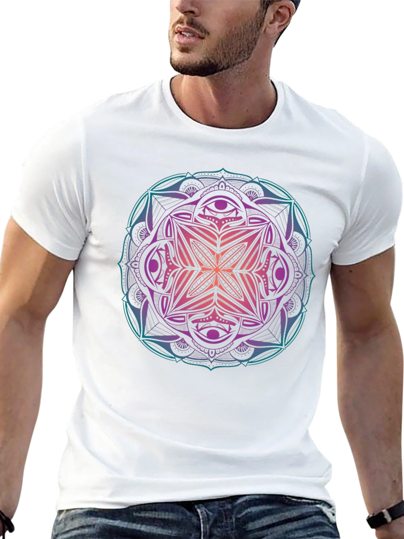 Mandala Graphic Print Mens T-Shirt