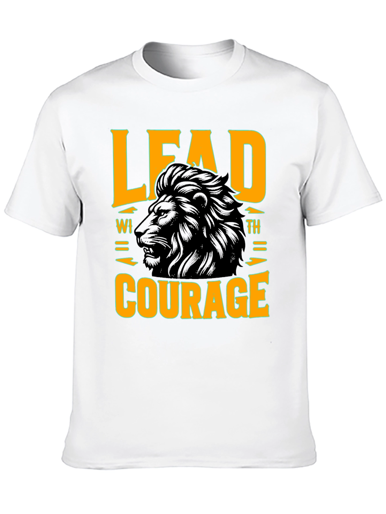 Lead with Courage Lion Graphic T-Shirt