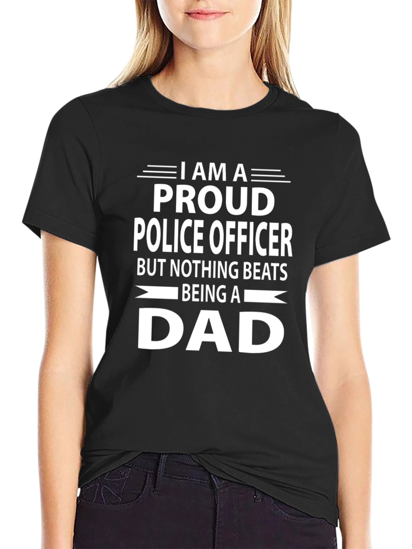 Proud Police Officer Dad T-Shirt - Fathers Day Gift
