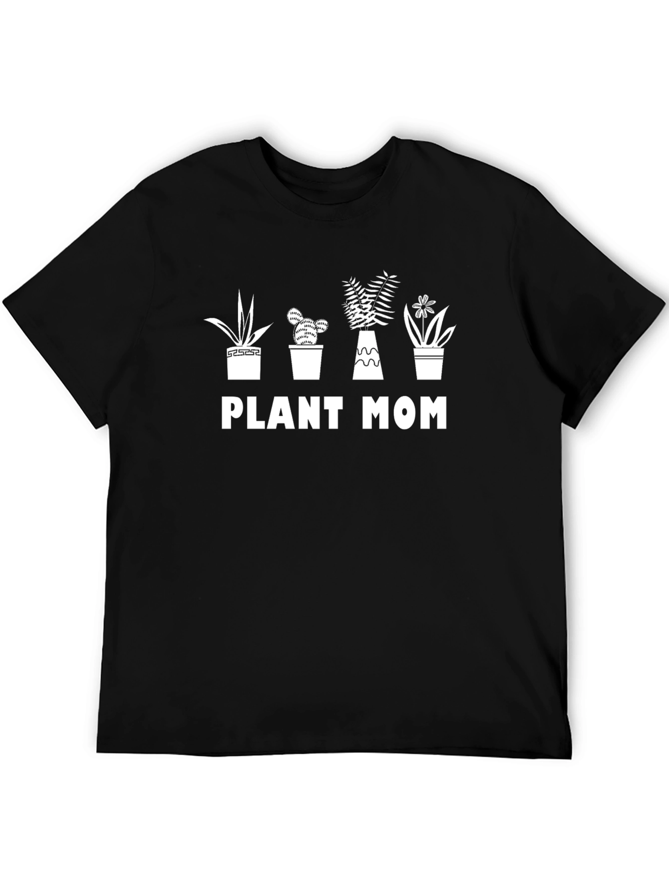 Plant Mom Graphic T-Shirt - Black Cotton Tee