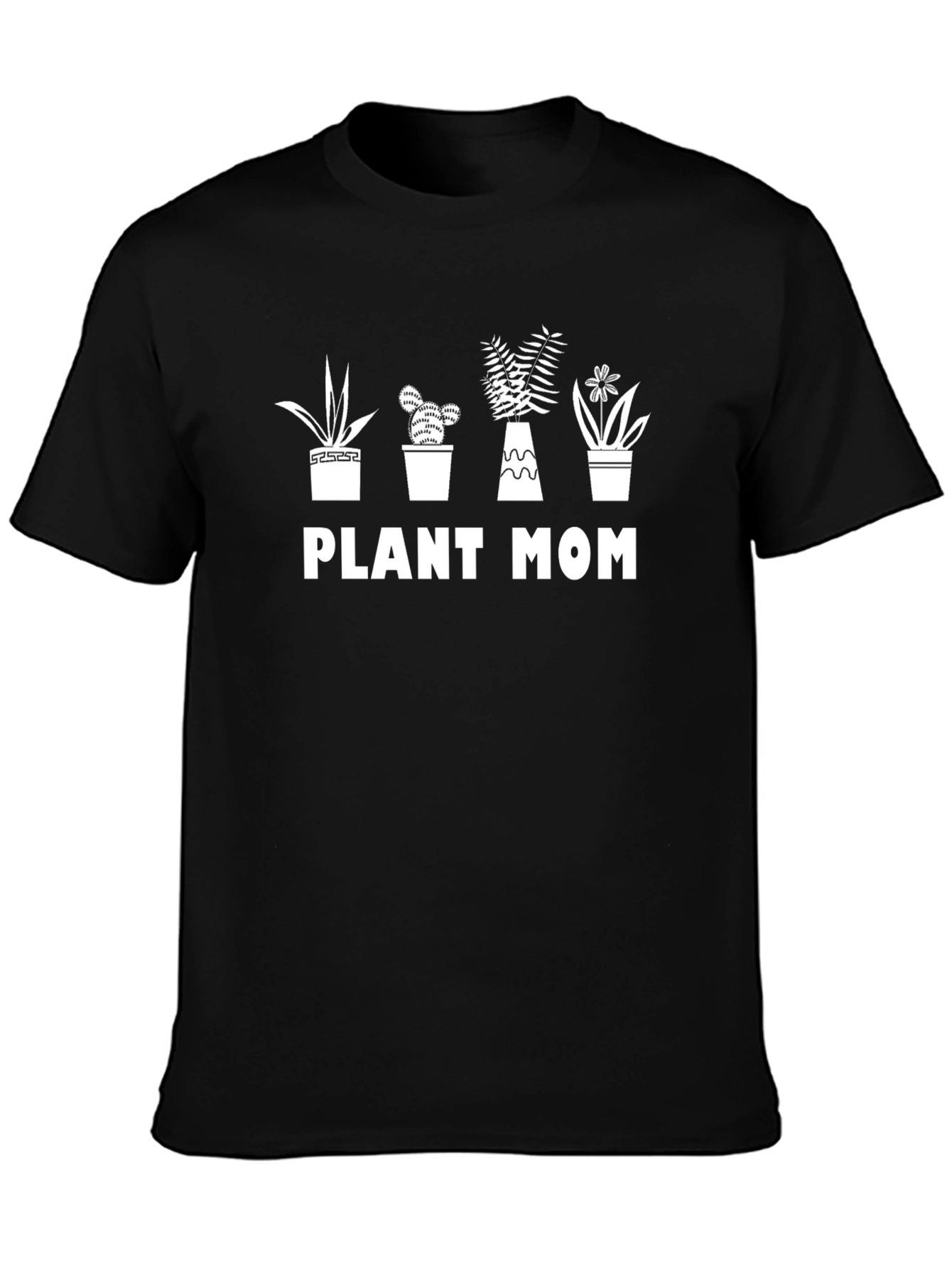 Plant Mom Graphic T-Shirt - Black Cotton Tee