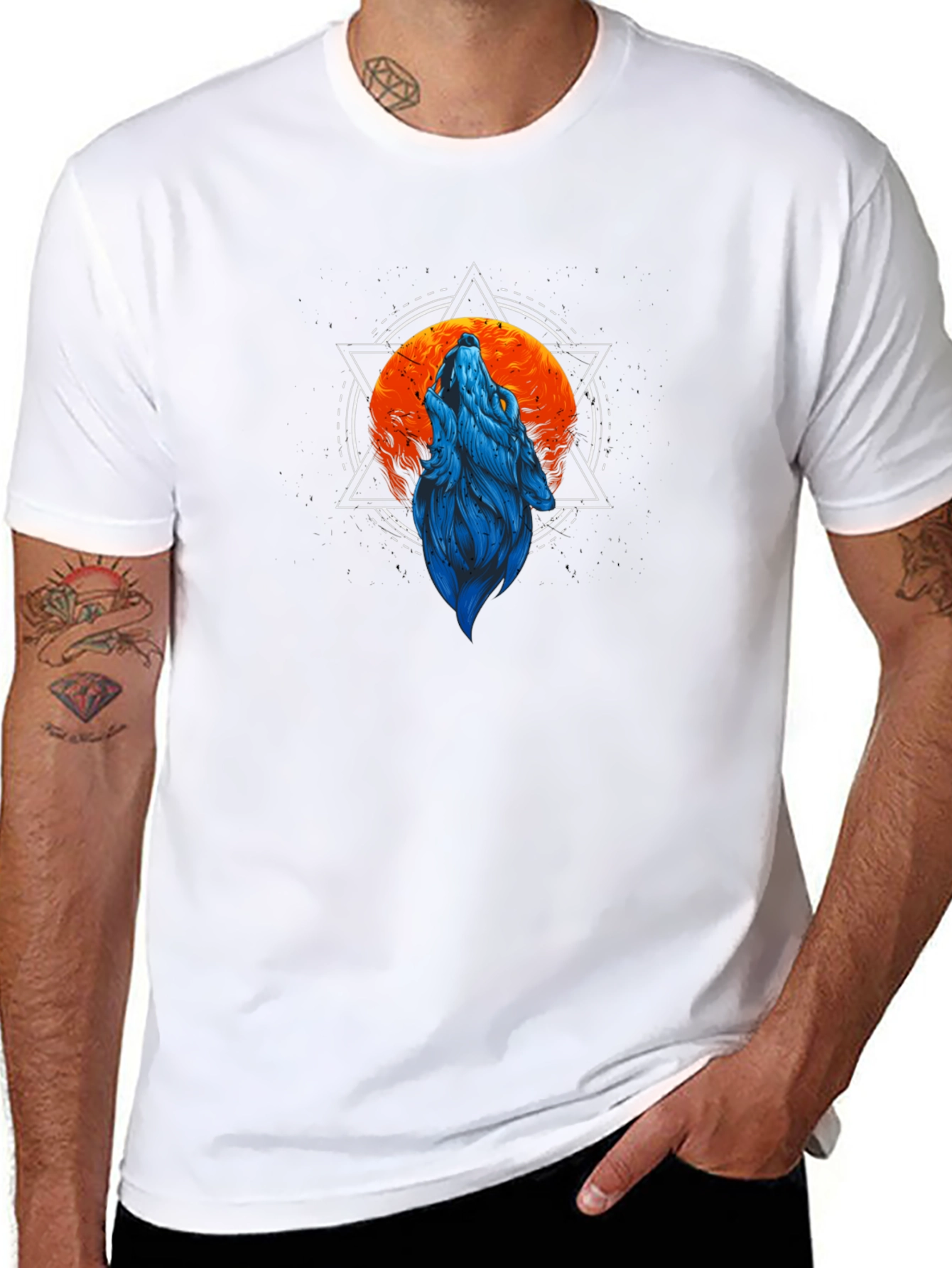 Wolf Moon Graphic T-Shirt - Black