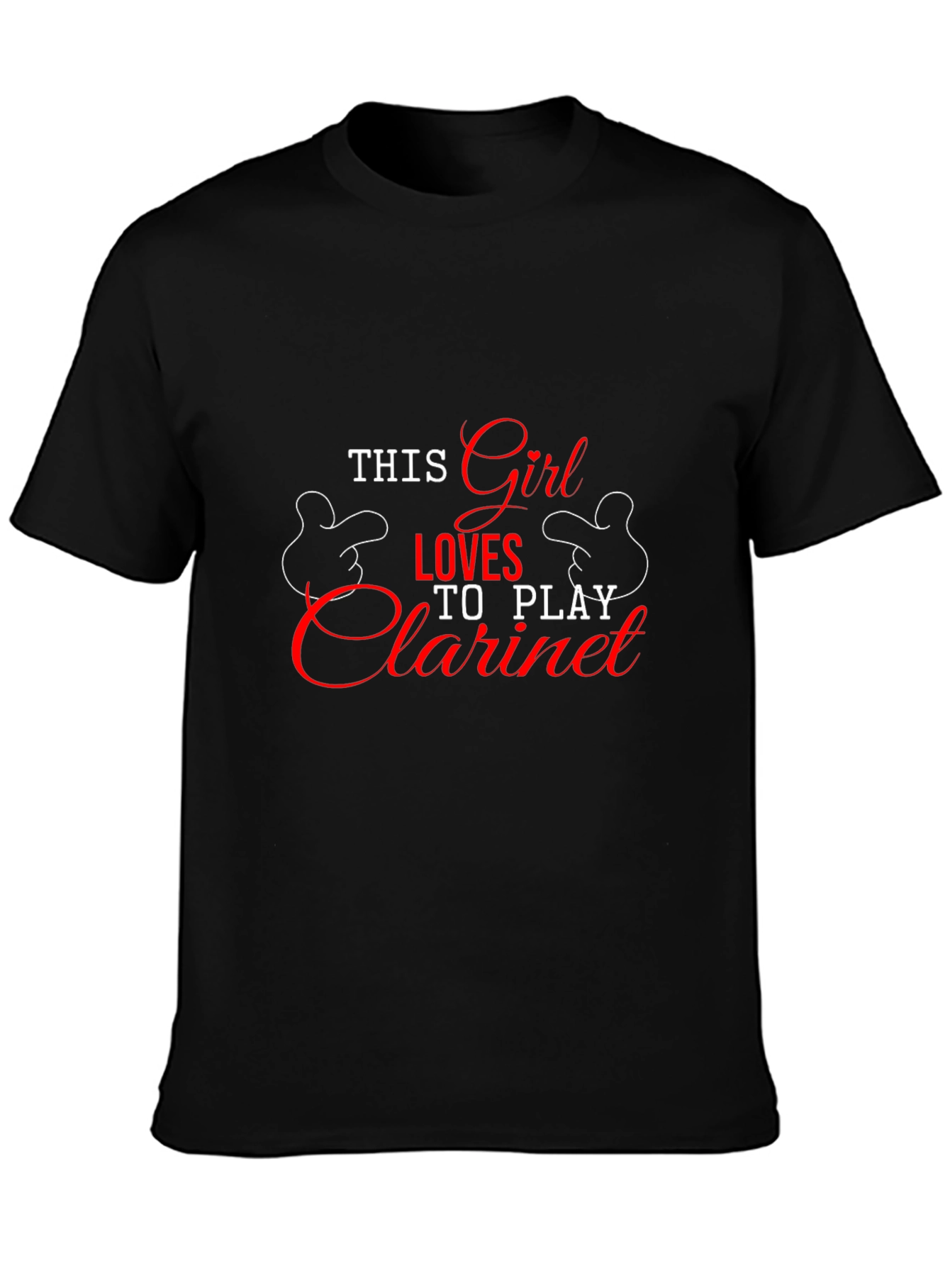 This Girl Loves Clarinet T-Shirt - Black