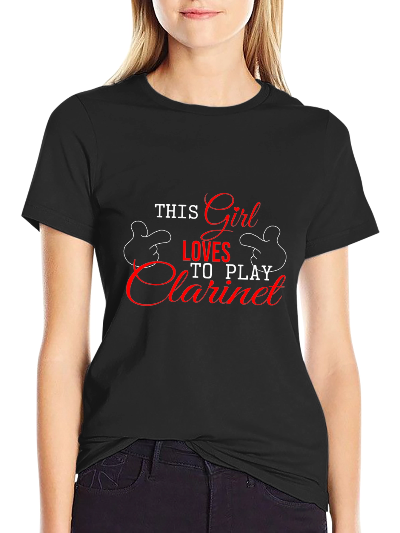 This Girl Loves Clarinet T-Shirt - Black