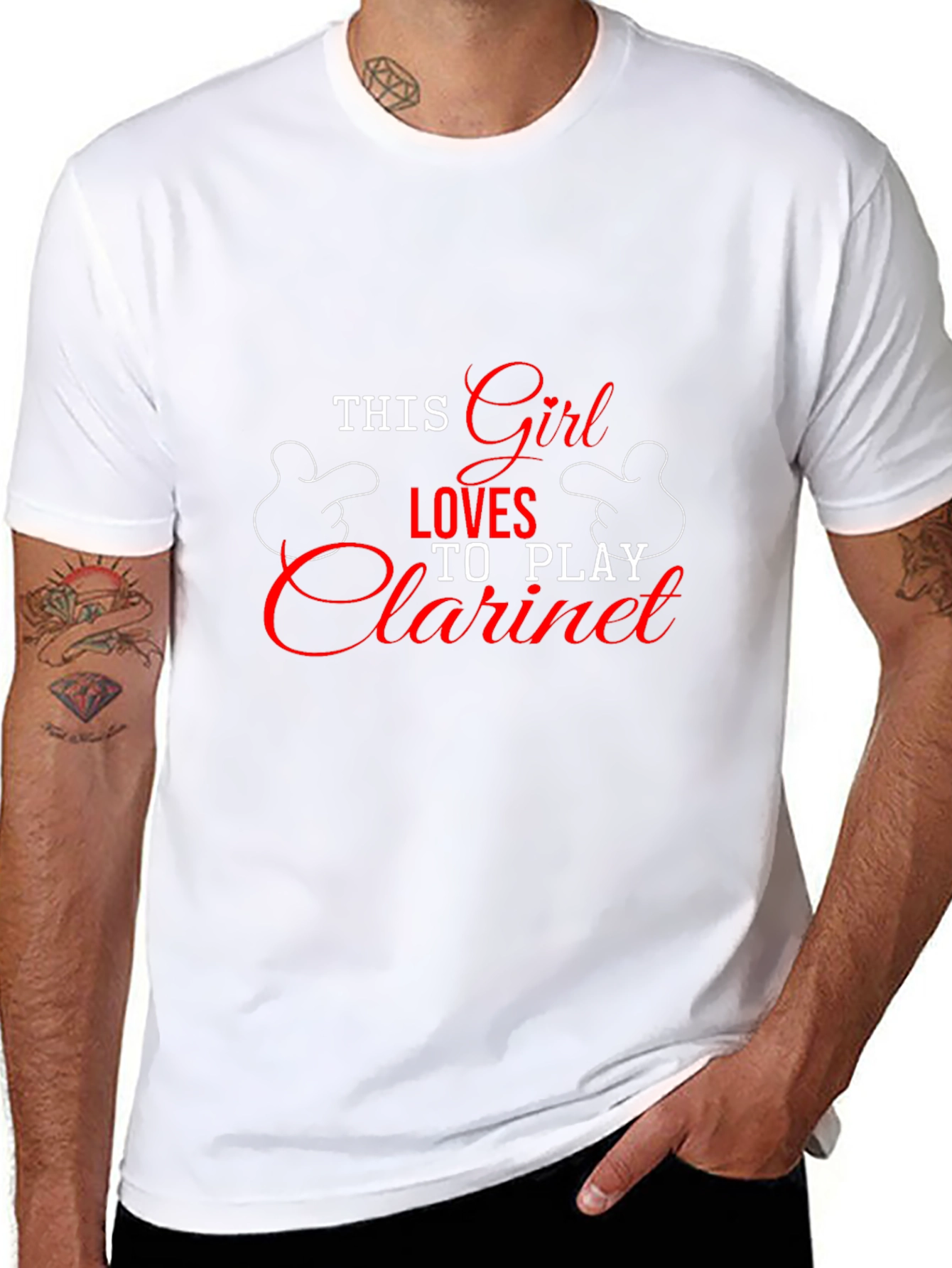 This Girl Loves Clarinet T-Shirt - Black