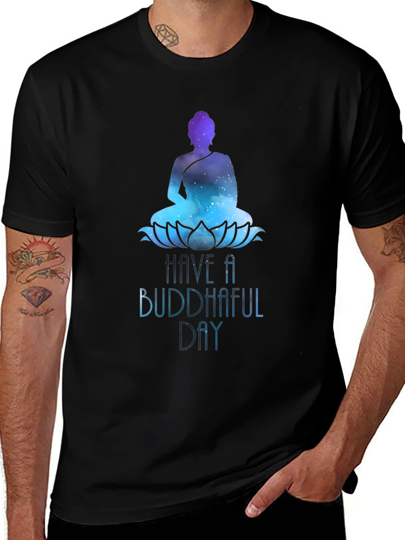Buddhaful Day Graphic Tee - Meditative Style