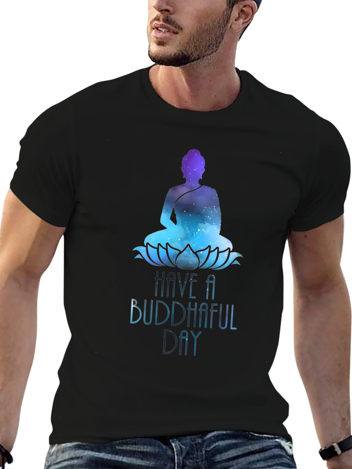 Buddhaful Day Graphic Tee - Meditative Style