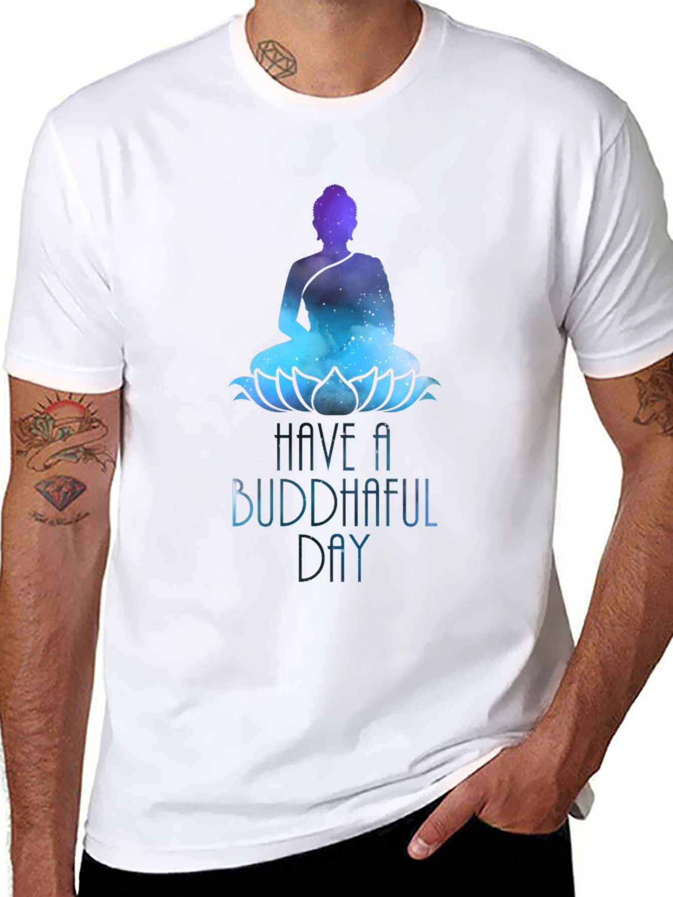 Buddhaful Day Graphic Tee - Meditative Style