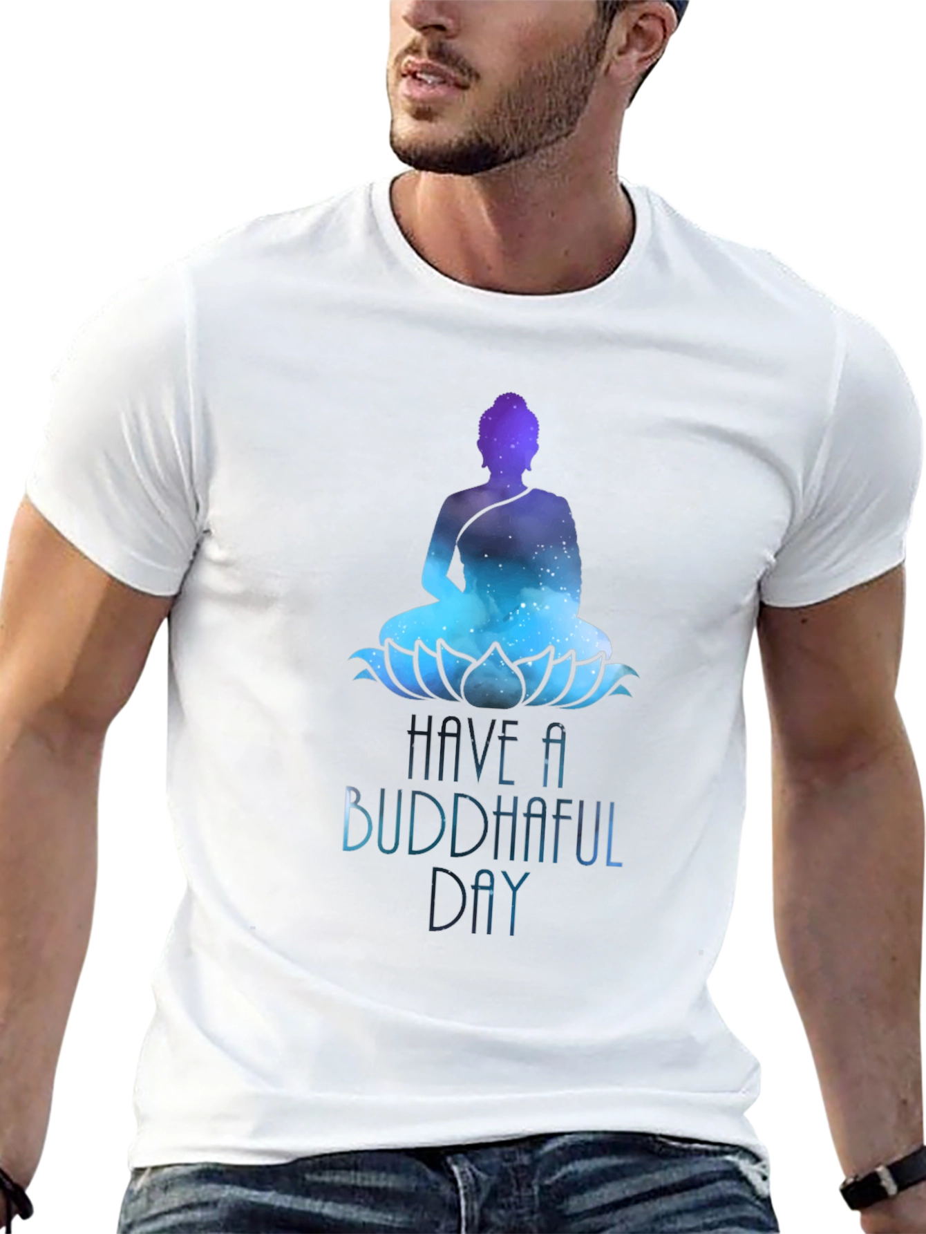 Buddhaful Day Graphic Tee - Meditative Style