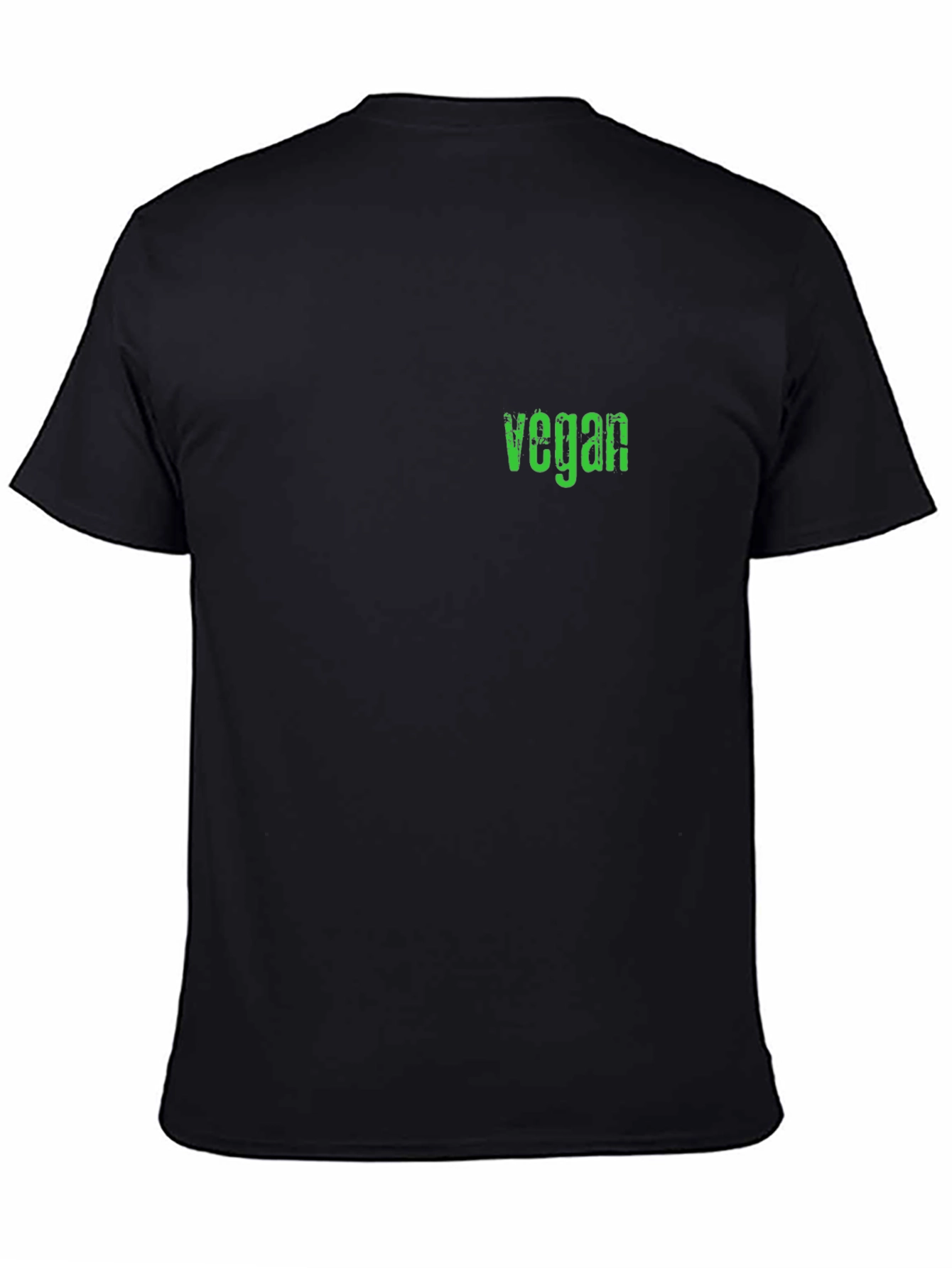 Vegan Graphic Tee - Black Casual T-Shirt