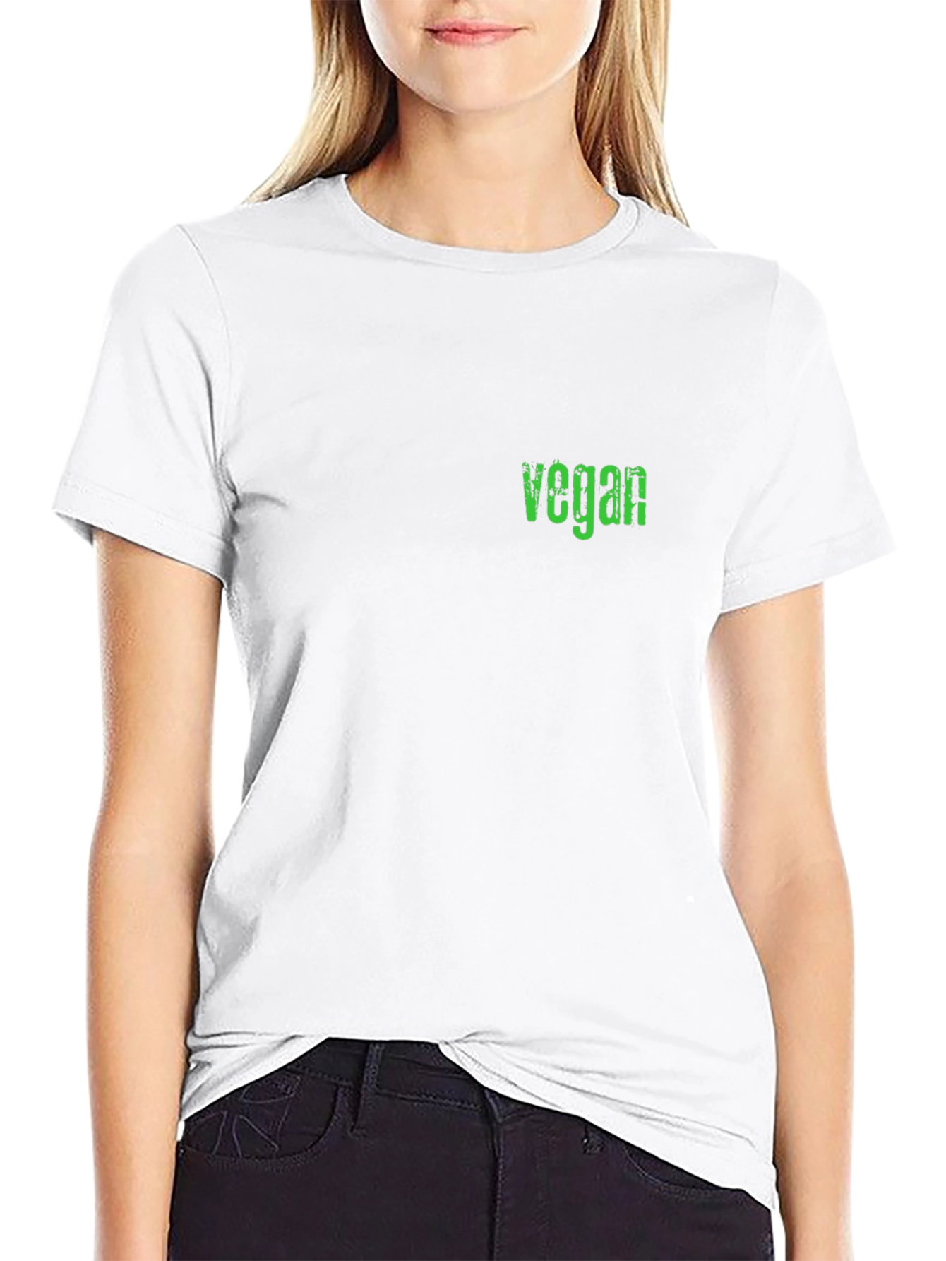 Vegan Graphic Tee - Black Casual T-Shirt