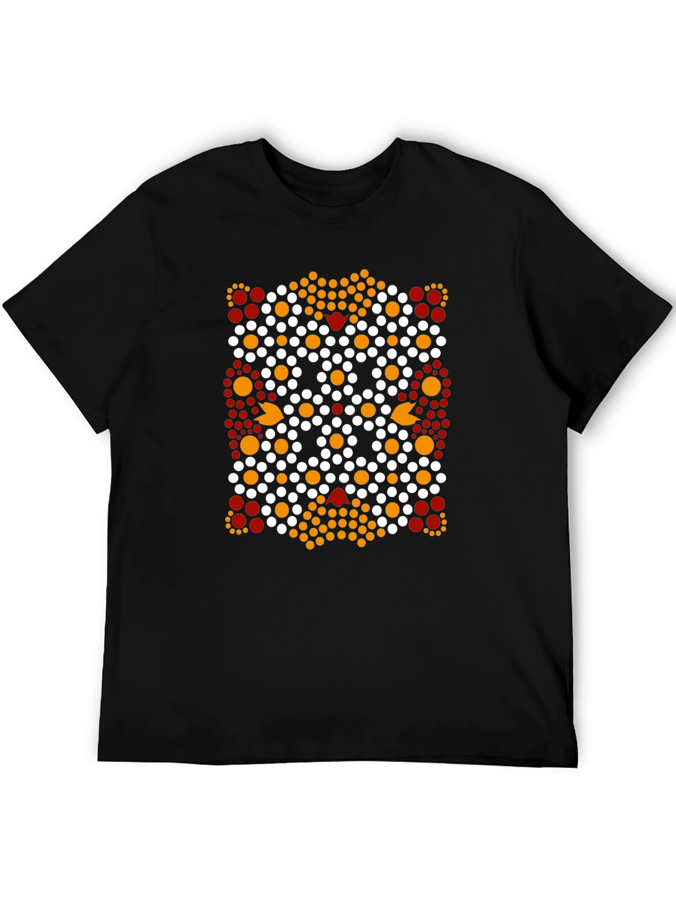Abstract Dotted Pattern Black T-Shirt