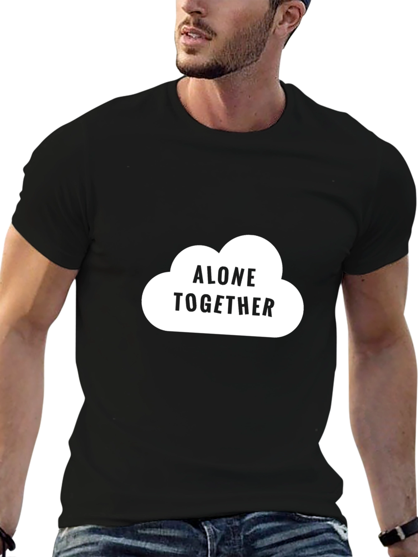 Alone Together Cloud T-Shirt - Black