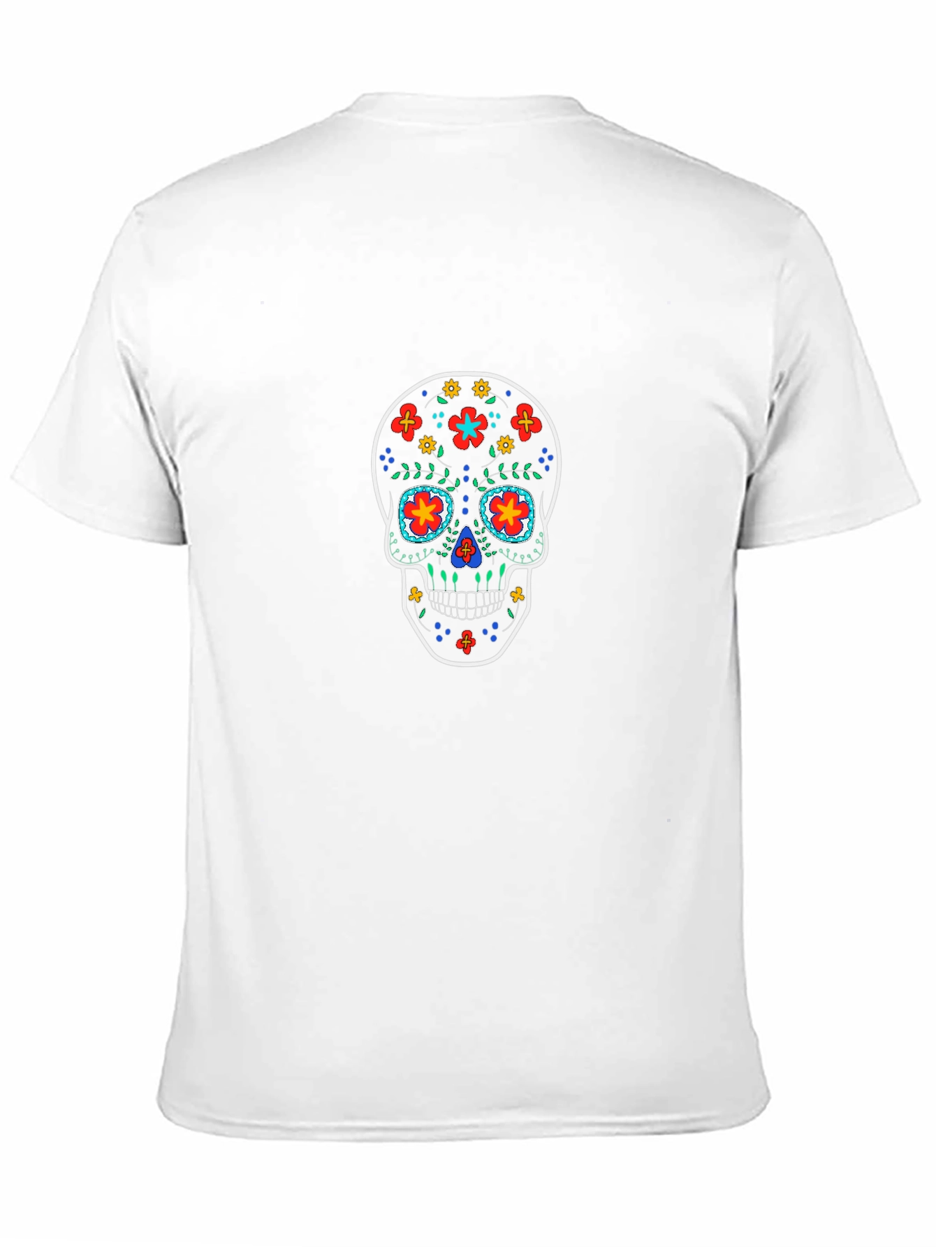 Sugar Skull Graphic Tee - Black Cotton T-Shirt
