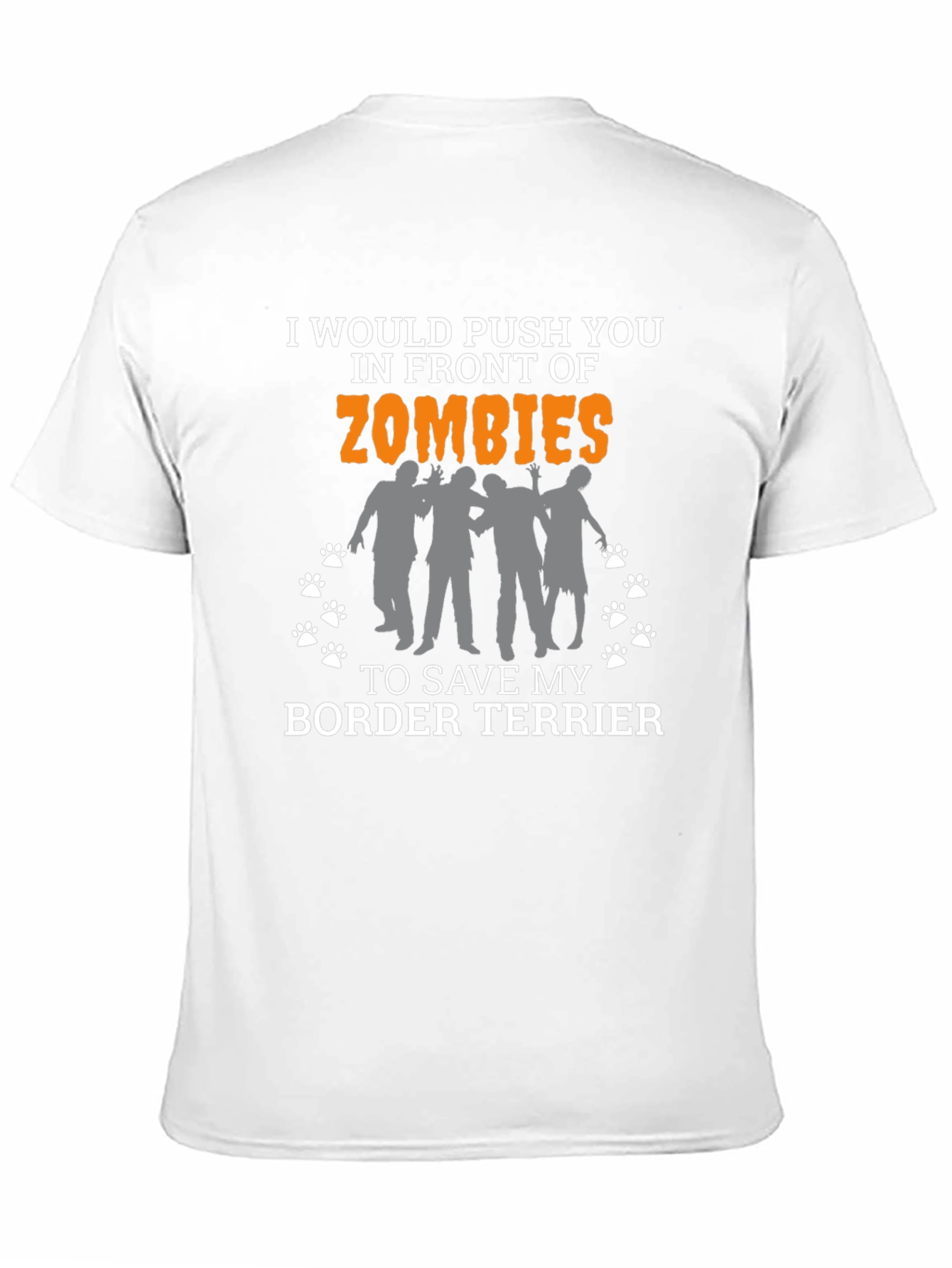 Funny Border Terrier Zombie T-Shirt