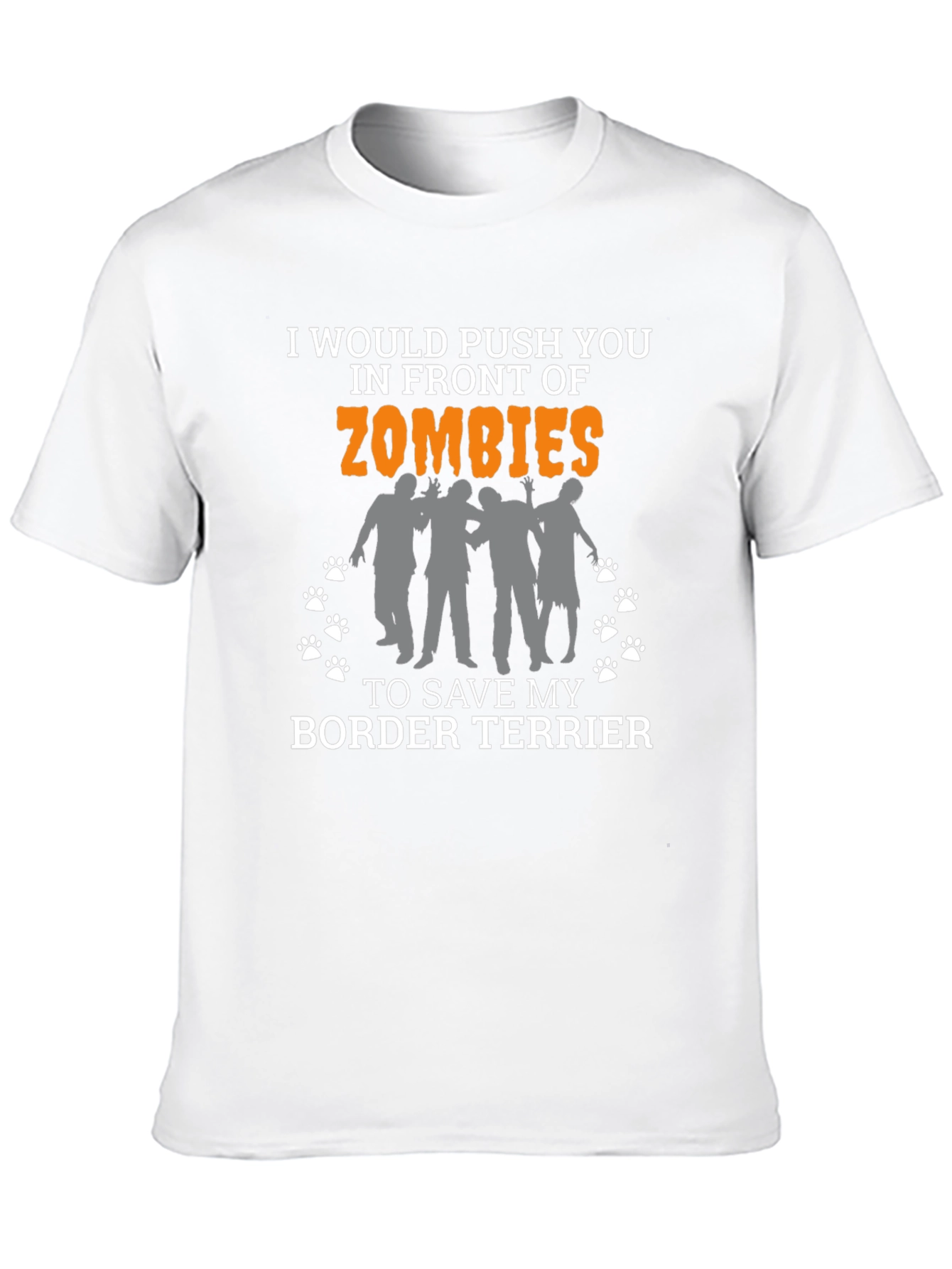 Funny Border Terrier Zombie T-Shirt