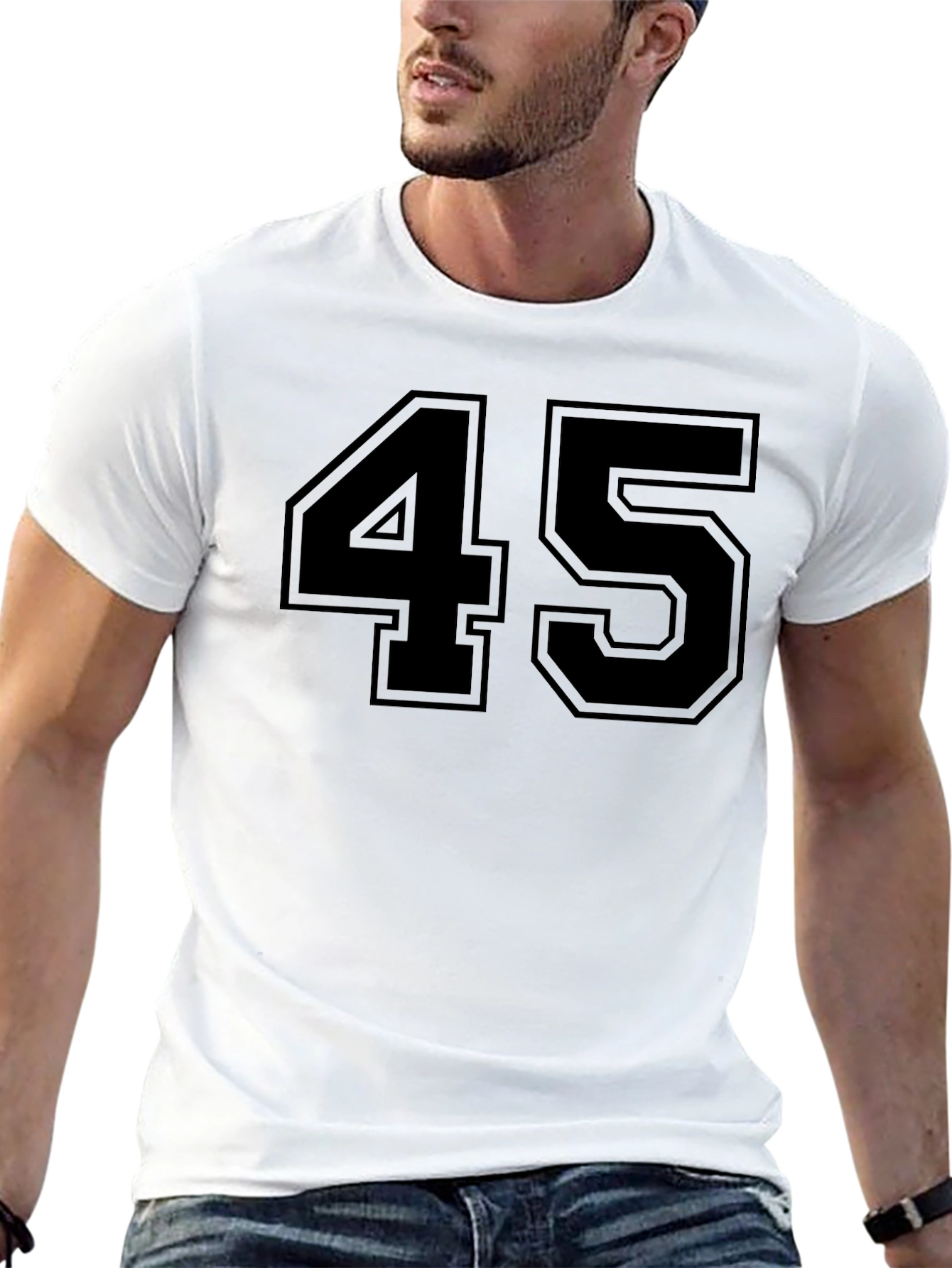 Bold 45 Graphic Tee - Classic Black T-Shirt