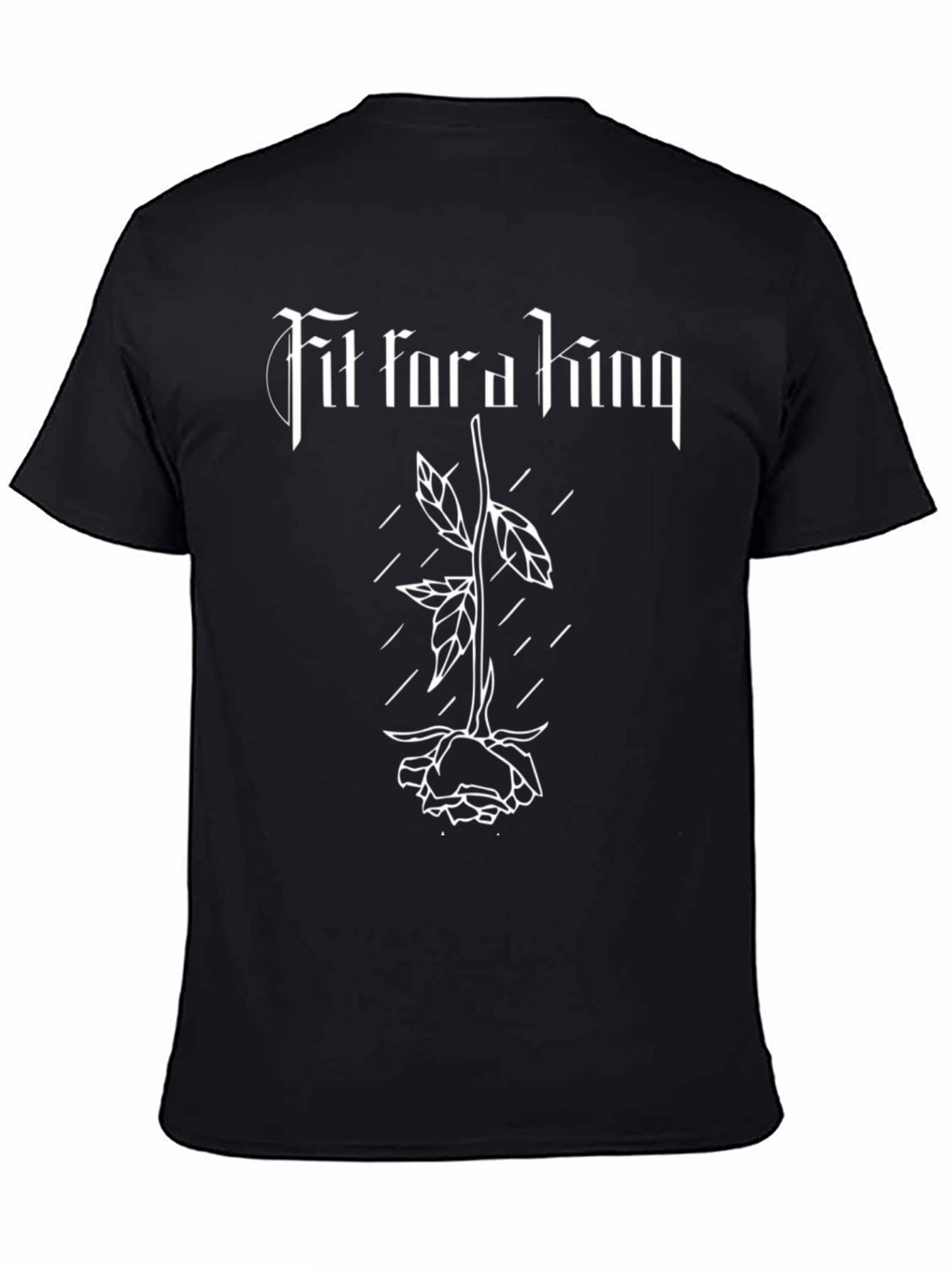 Fit For a King Graphic Print Black T-Shirt