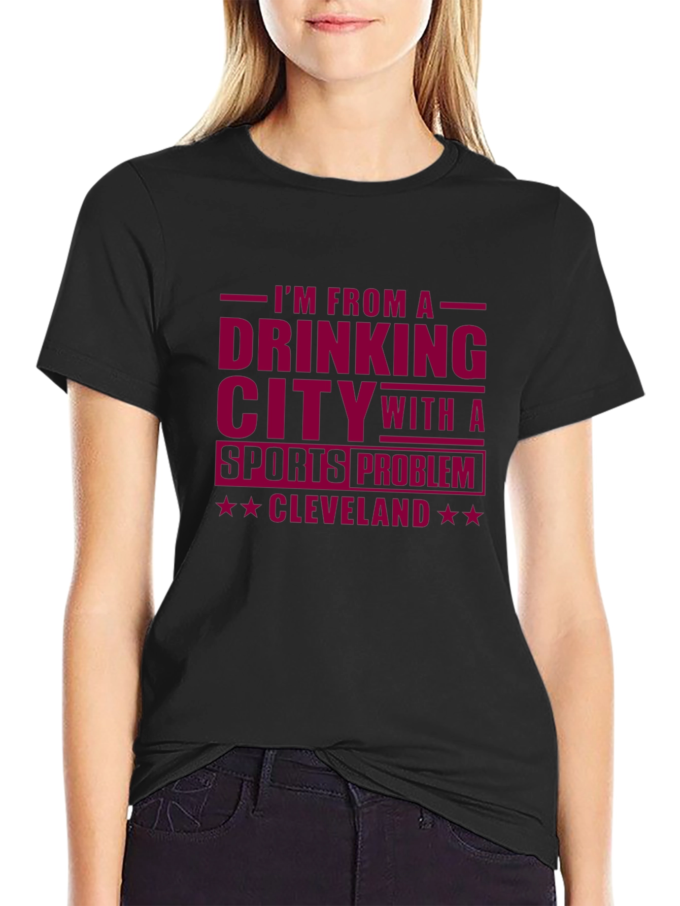Cleveland Drinking City Sports Problem T-Shirt