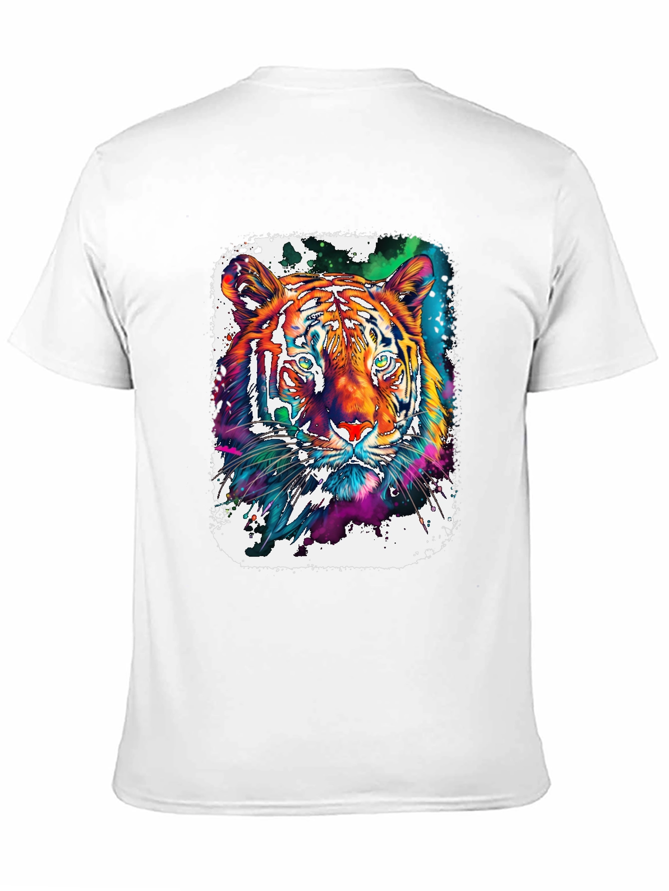 Vivid Tiger Graphic T-Shirt - Black