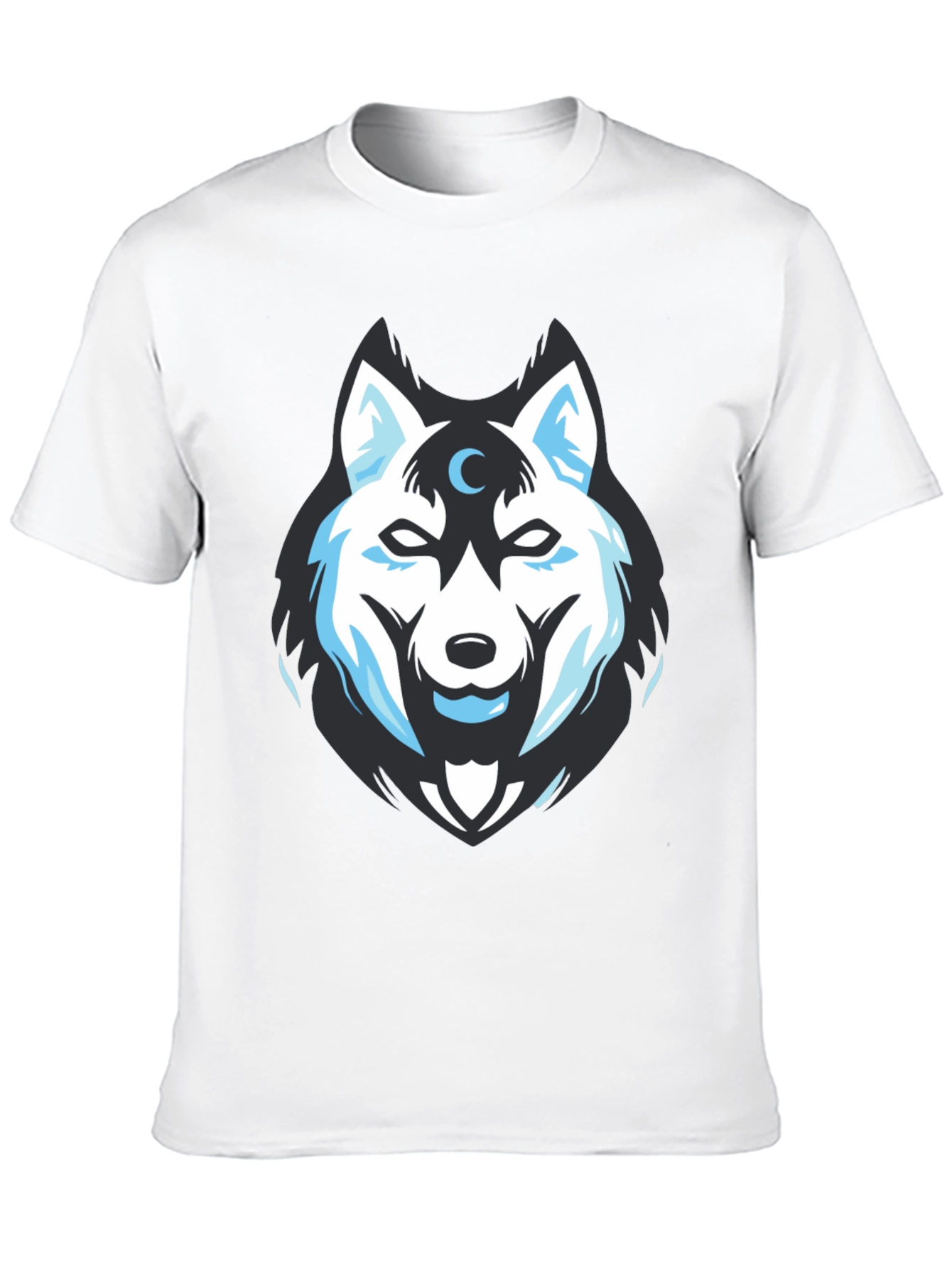 Wolf Moon Graphic Tee - Black Cotton Blend