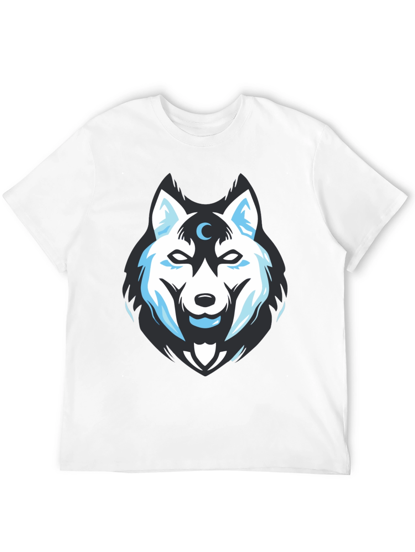 Wolf Moon Graphic Tee - Black Cotton Blend