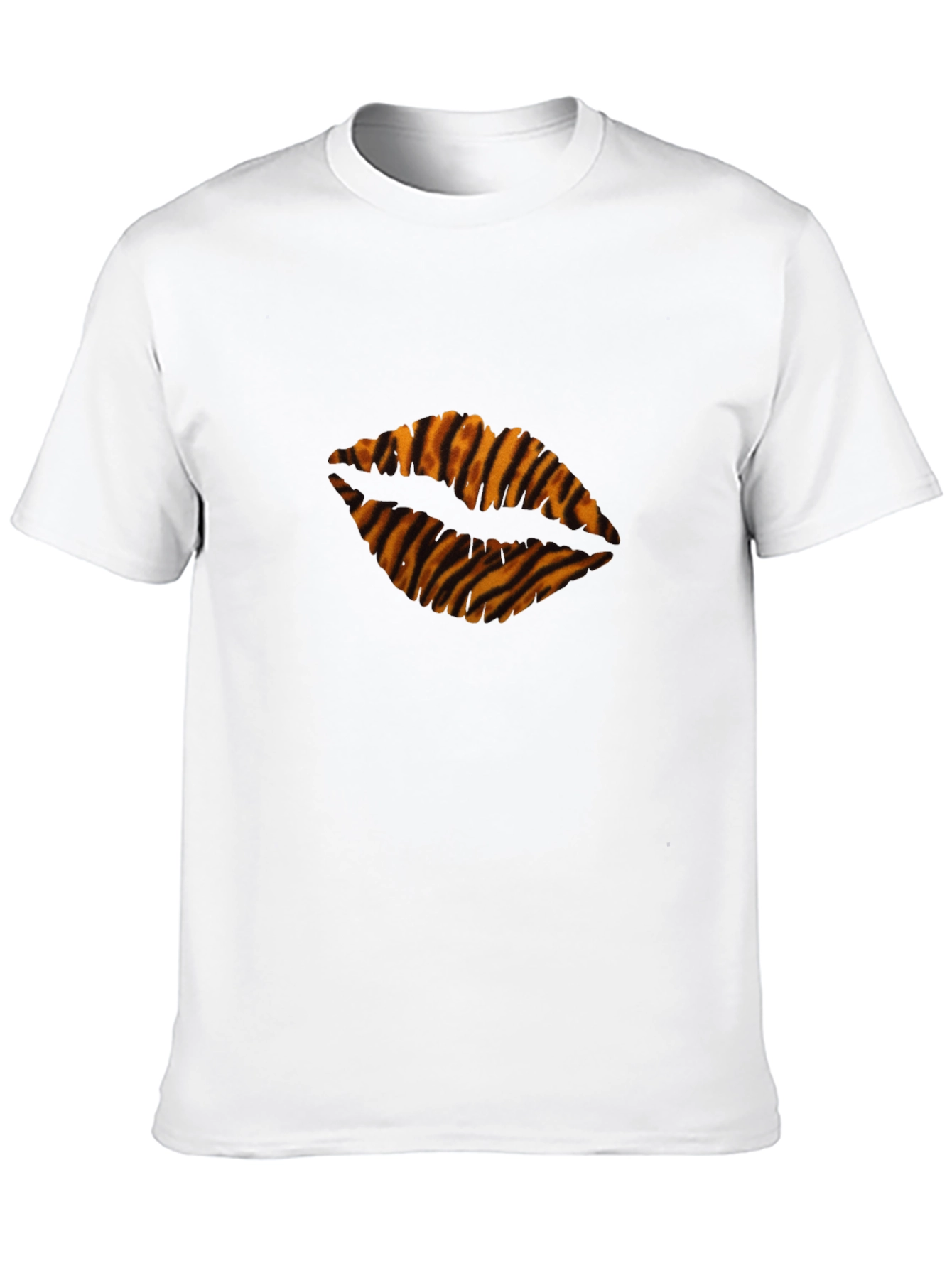 Tiger Stripe Lips Black T-Shirt
