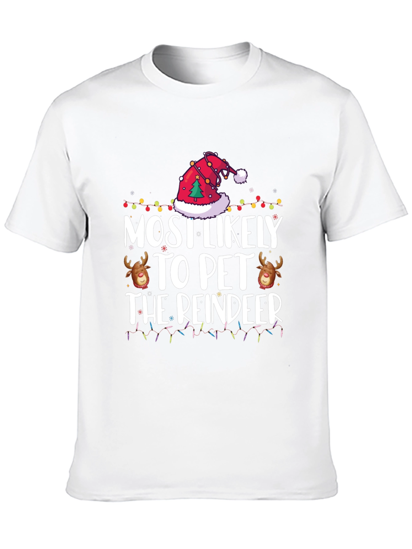 Most Likely to Pet the Reindeer Christmas Tee