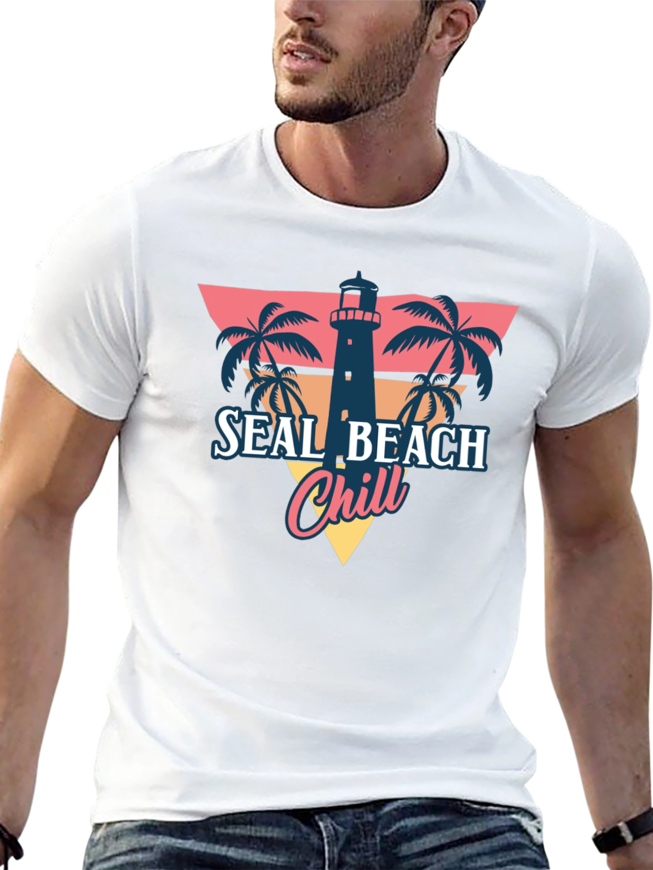 Seal Beach Chill T-Shirt - Retro Summer Vibes