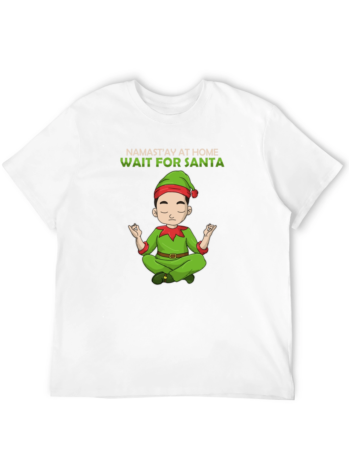 Namastay at Home Wait for Santa T-Shirt