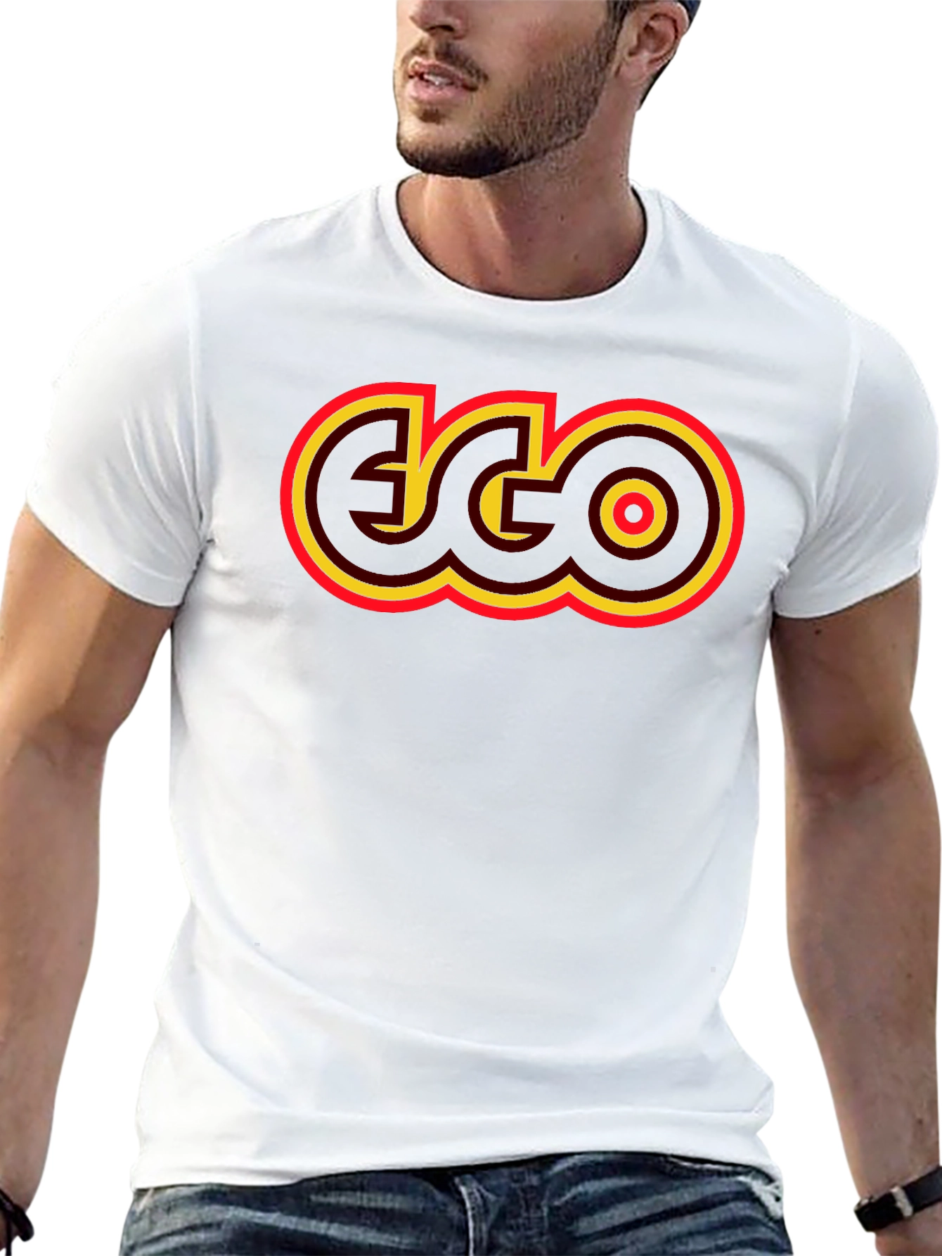 Retro EGO Graphic T-Shirt - Black