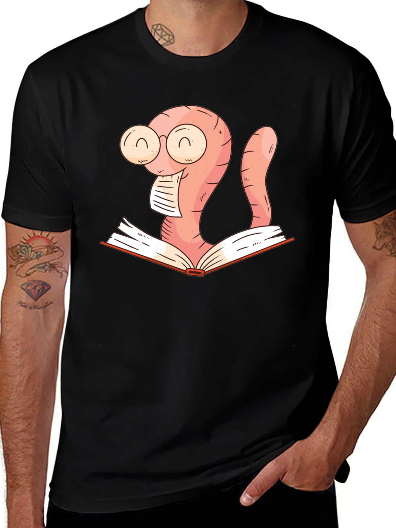 Bookworm Shirt - Reading Worm Design