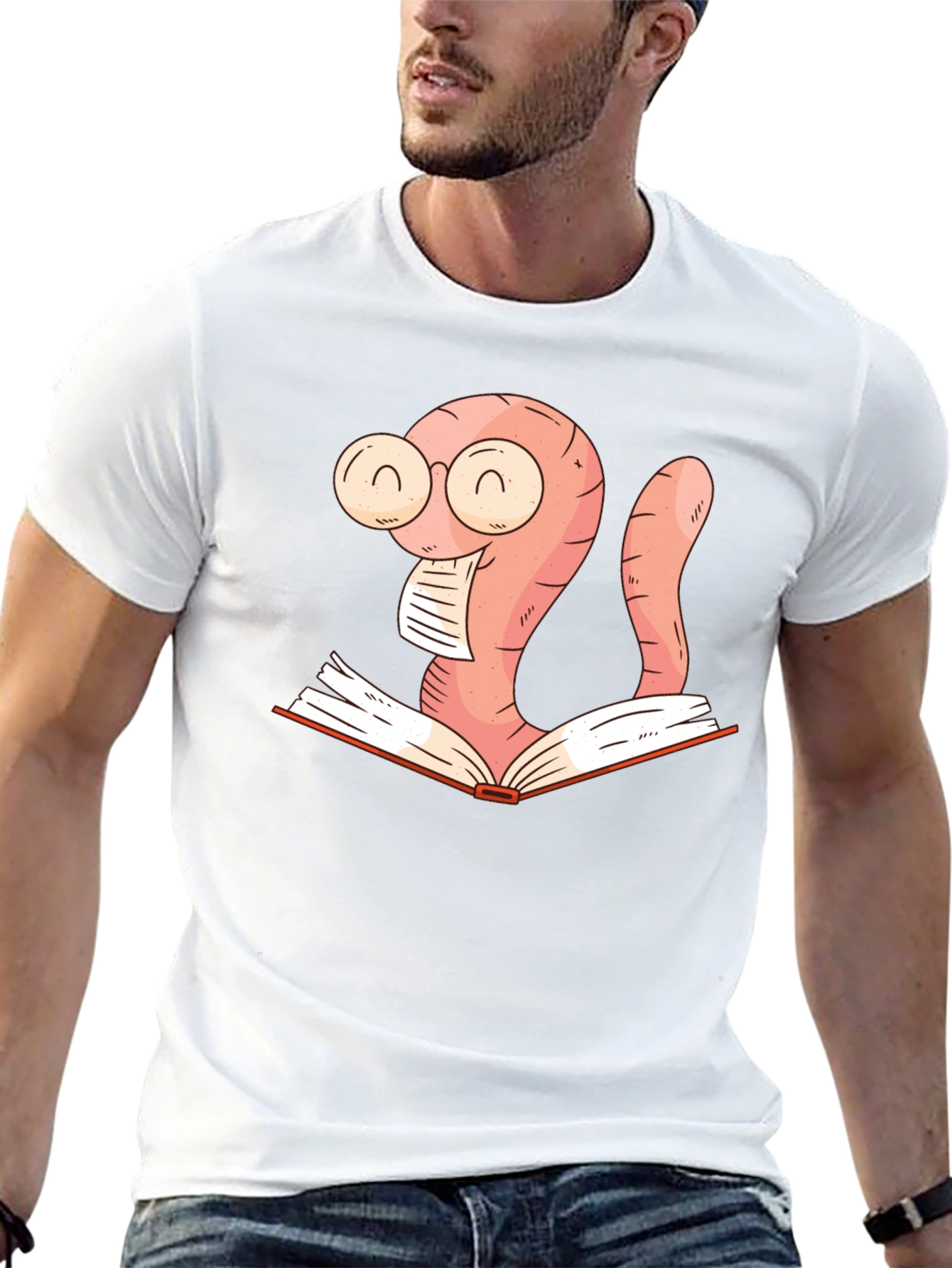 Bookworm Shirt - Reading Worm Design