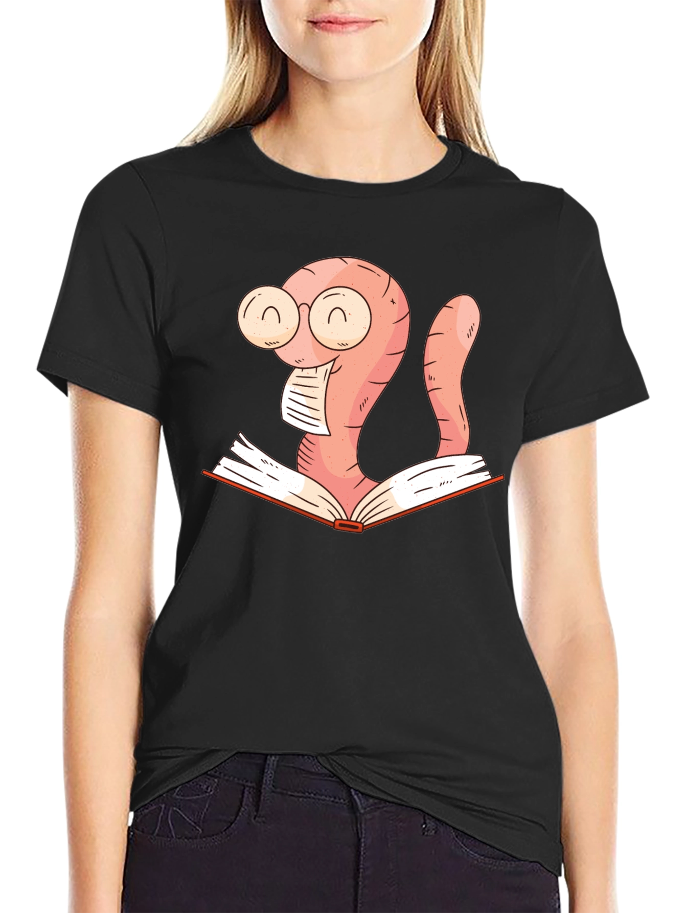 Bookworm Shirt - Reading Worm Design