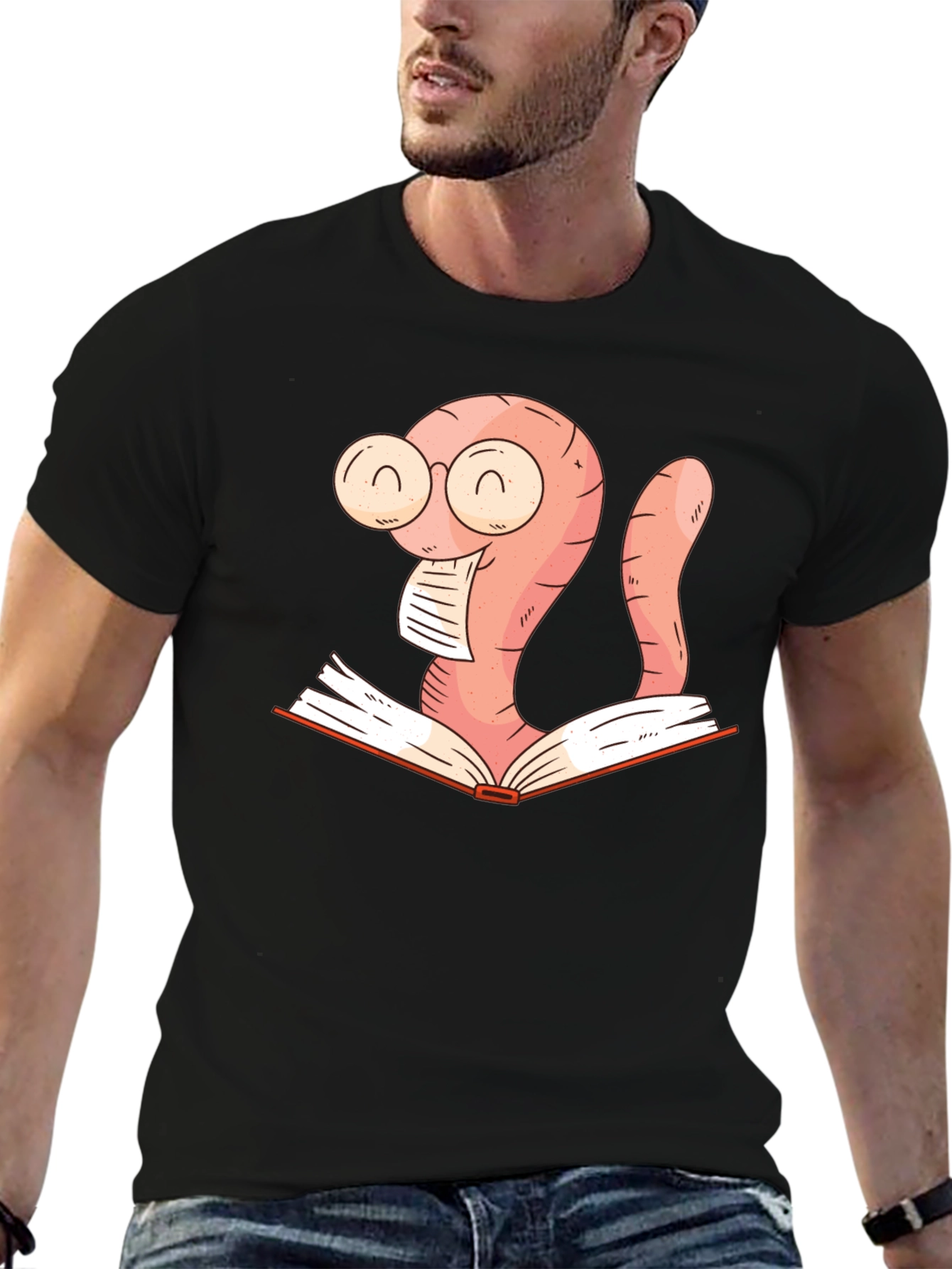 Bookworm Shirt - Reading Worm Design