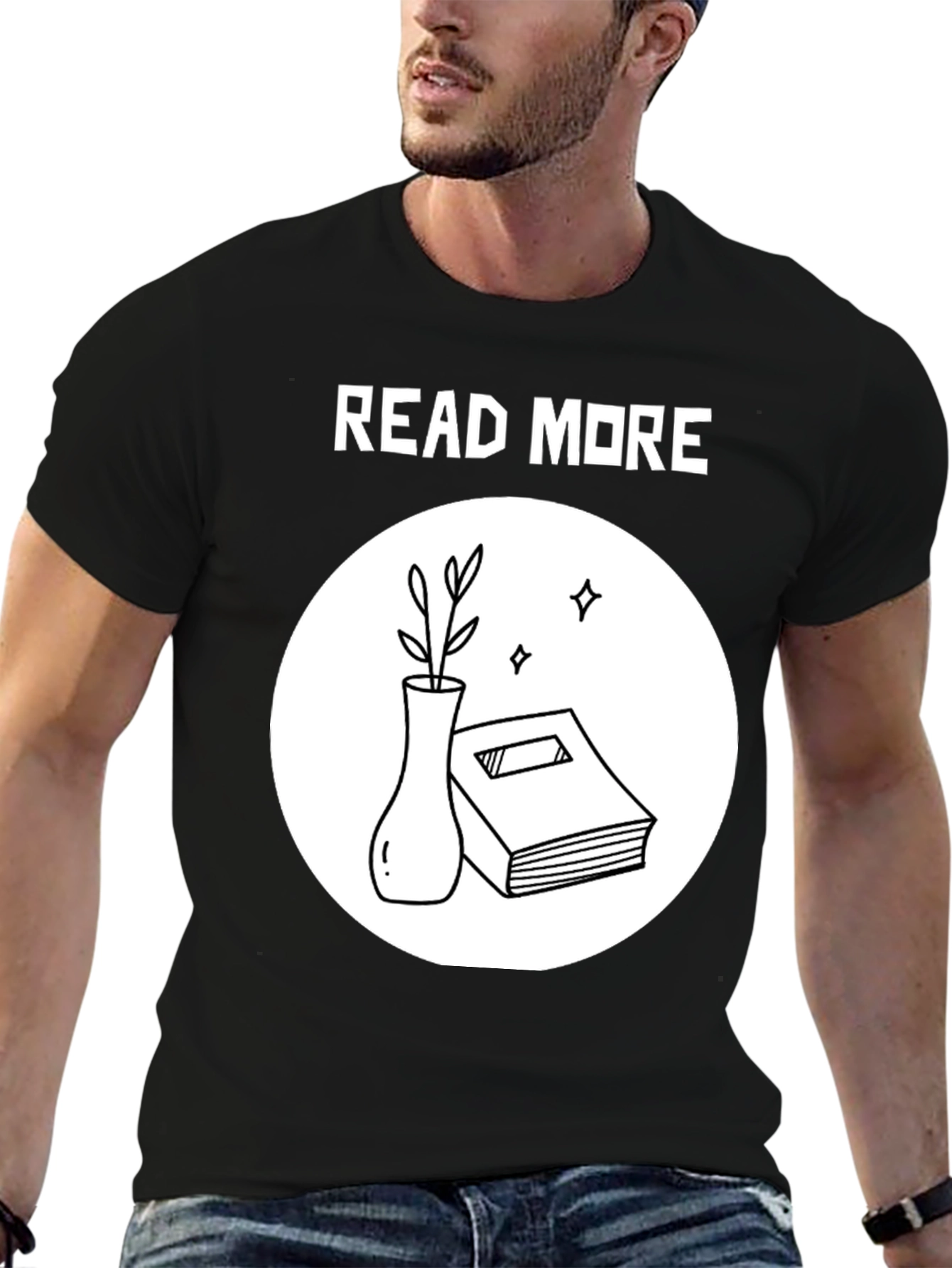 Read More T-Shirt - Book and Plant Design