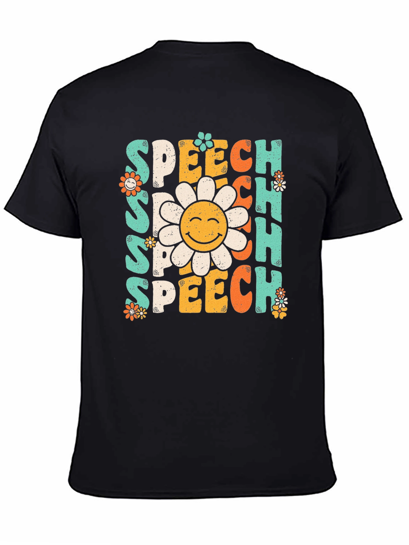 Speech Therapy T-Shirt - Retro Flower Design