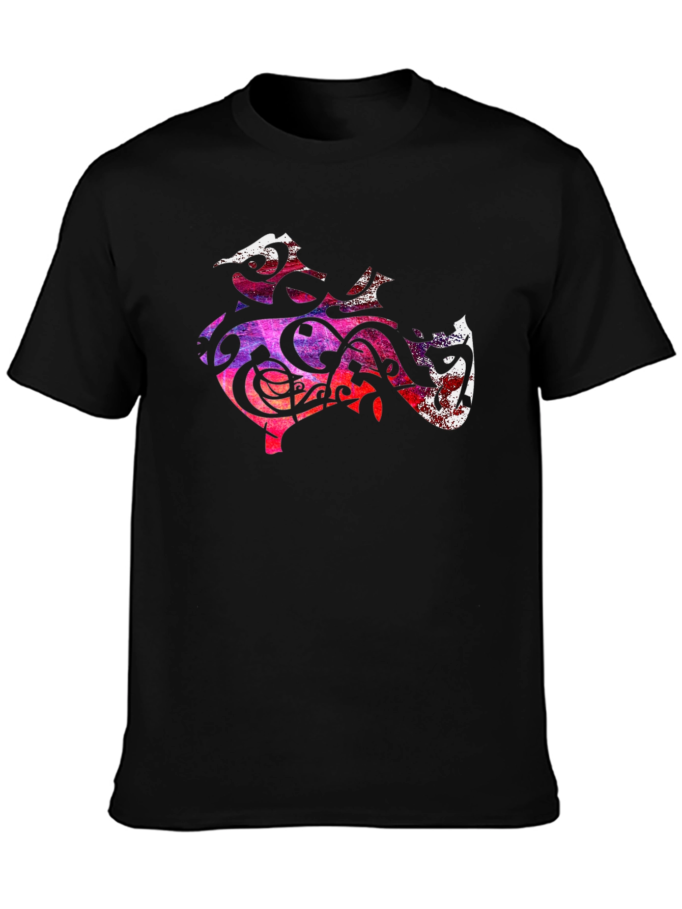 Abstract Art Tee - Black Graphic T-Shirt