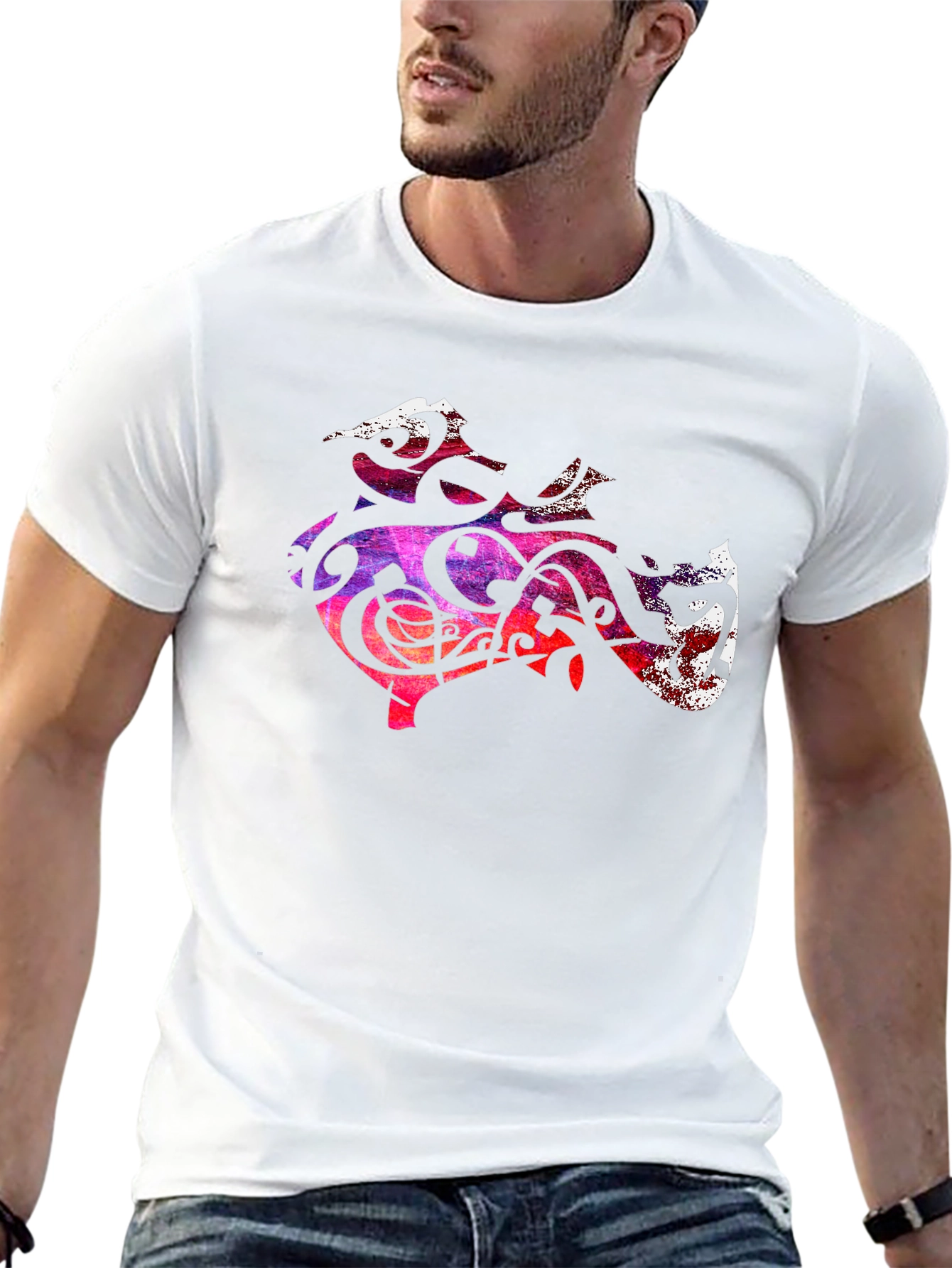 Abstract Art Tee - Black Graphic T-Shirt
