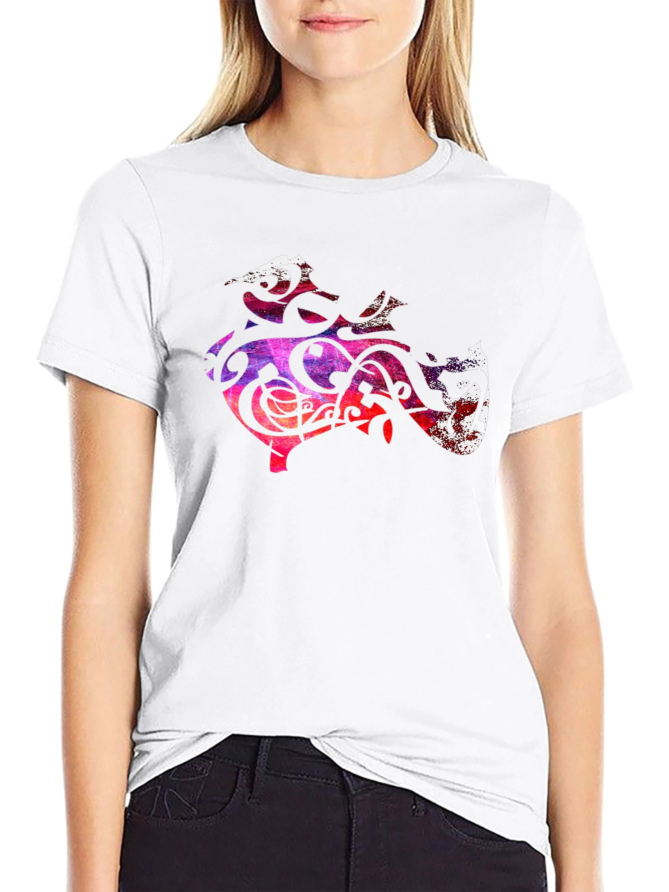 Abstract Art Tee - Black Graphic T-Shirt