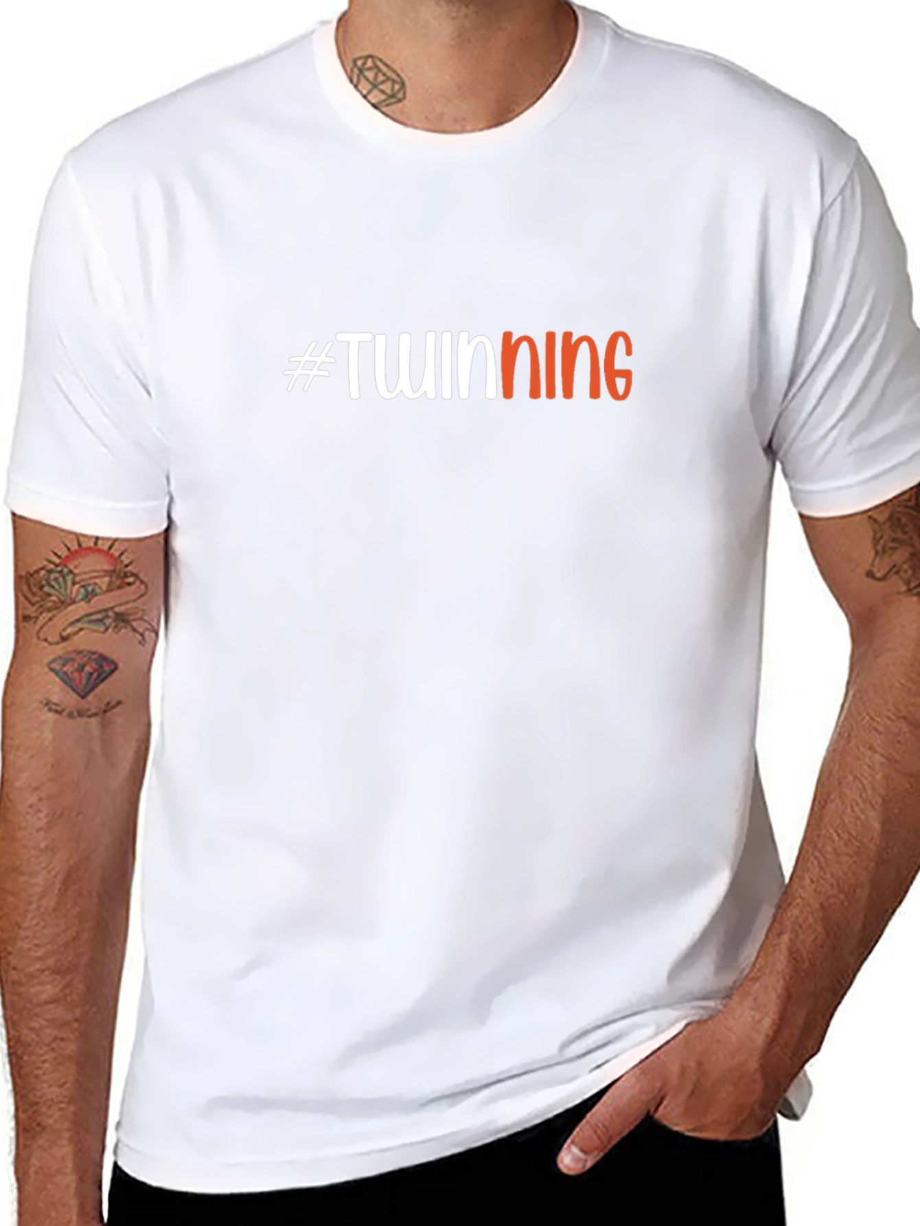 #Twinning Crew Neck T-Shirt