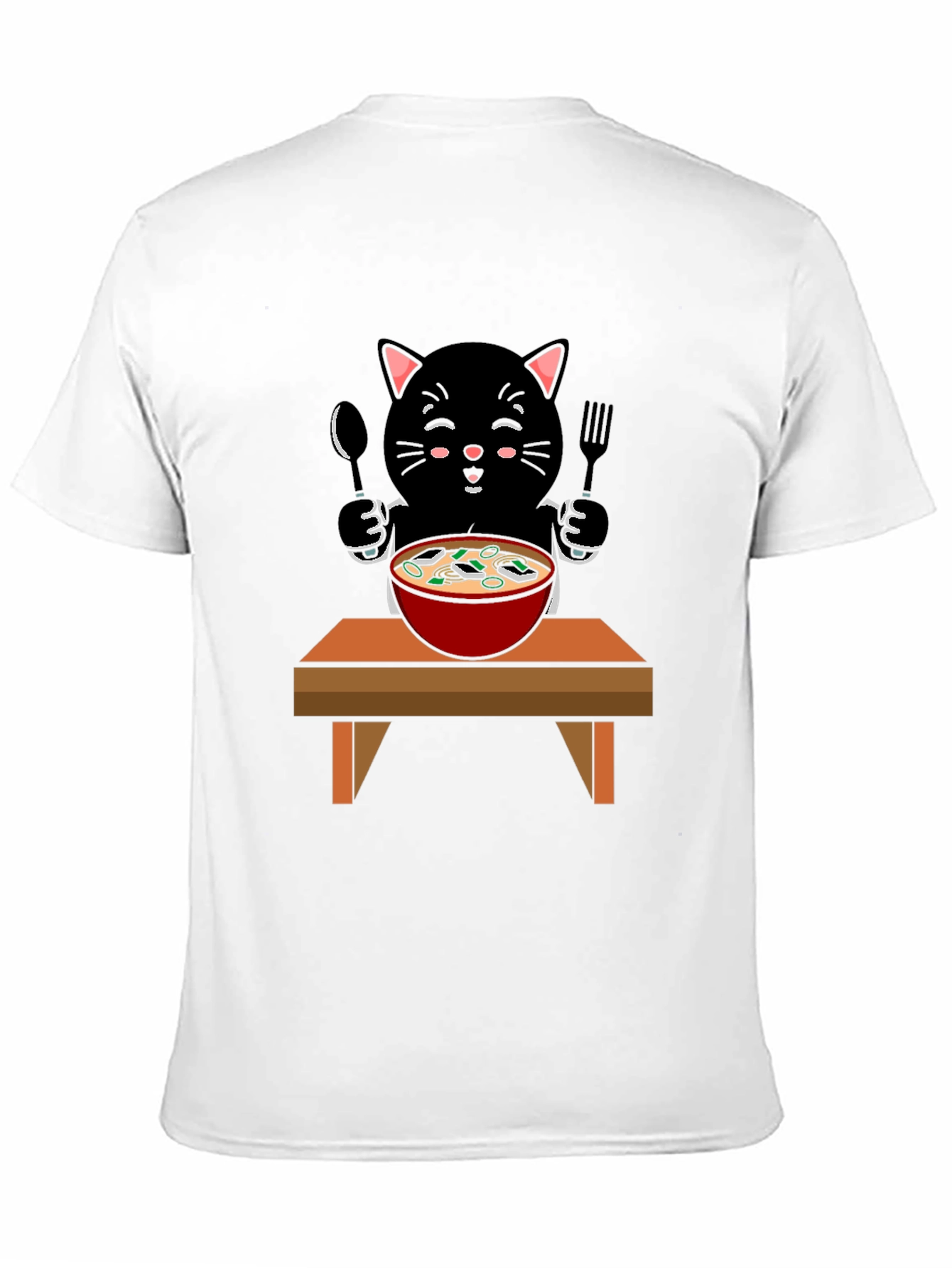 Cat Eating Ramen T-Shirt