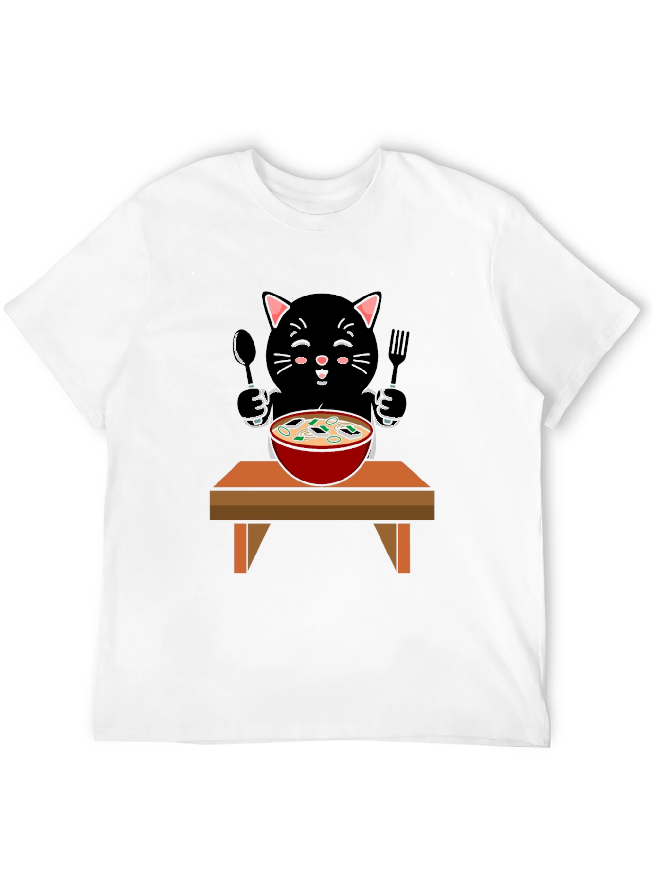Cat Eating Ramen T-Shirt