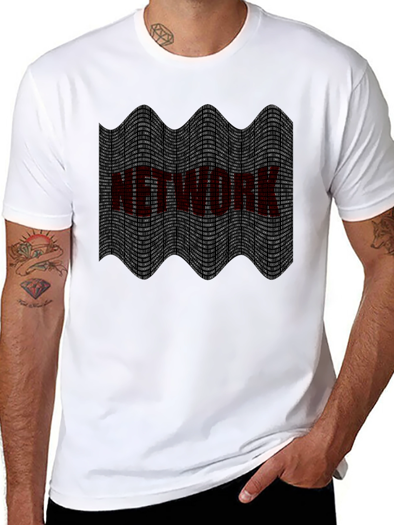 Binary Network T-Shirt - Tech Geek Style