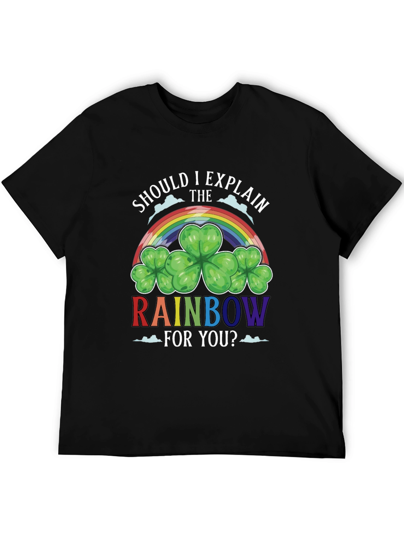 St. Patricks Day Rainbow Shamrock Tee