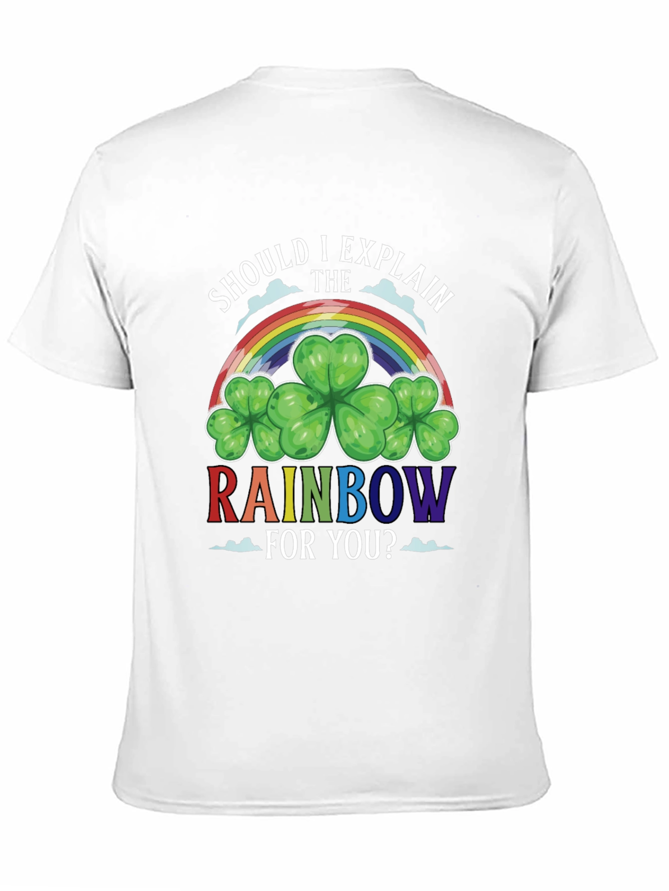St. Patricks Day Rainbow Shamrock Tee